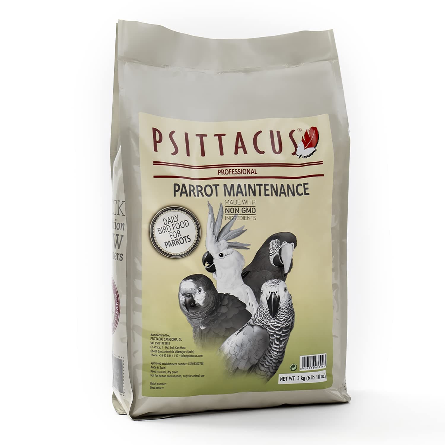 Psittacus Parrot Maintenance Daily Bird Food for Parrot 3 kg