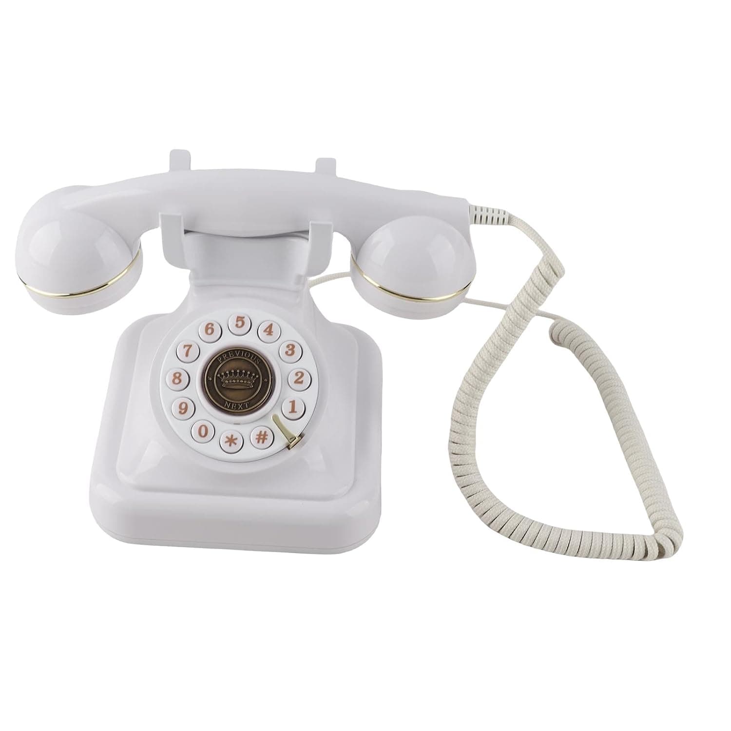 Retro Phone with 8GB Memory, Support for 256GB Expansion, Premium ABS Material, Suitable for Desk Decor