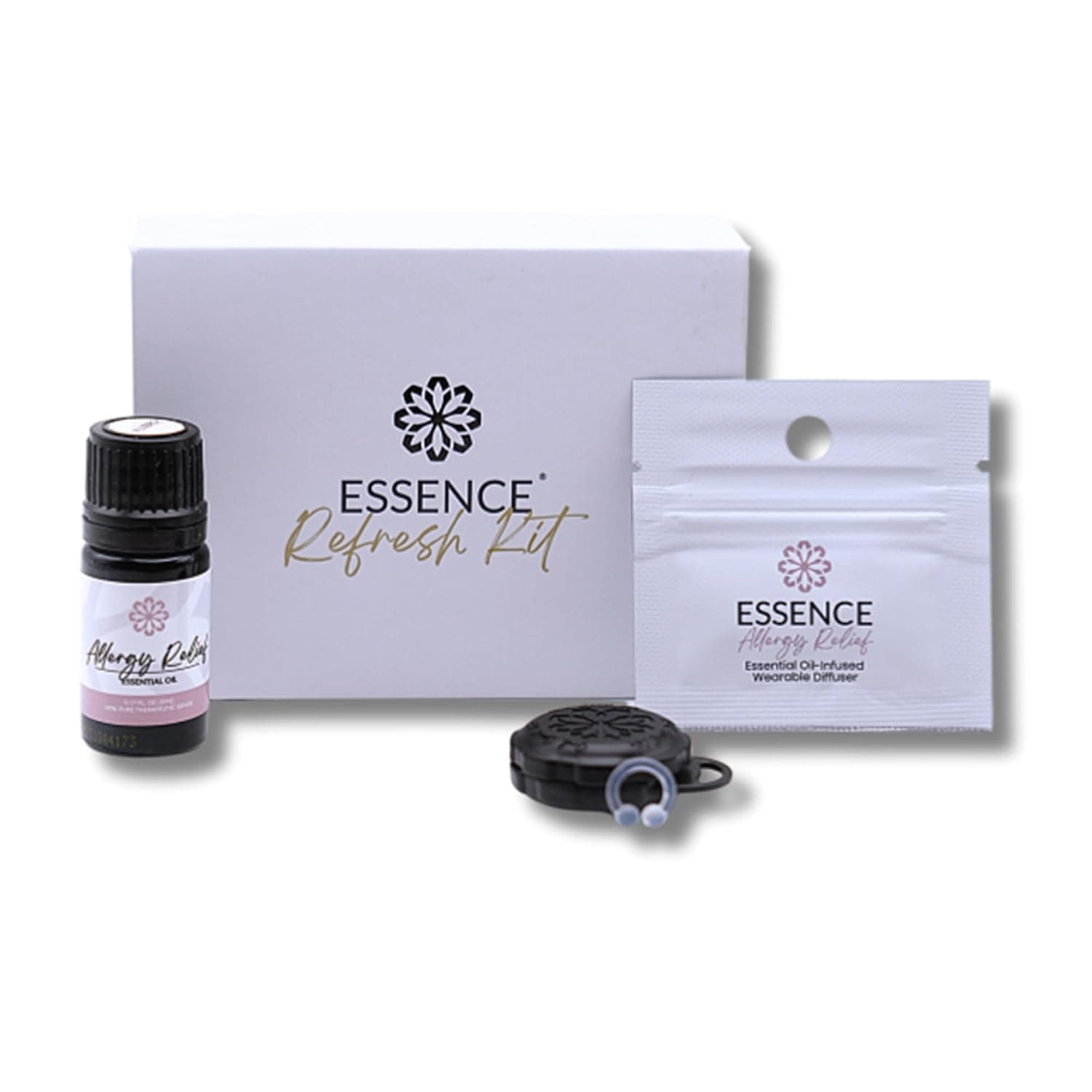 Essence Wearable Aromatherapy Nasal Diffuser – Allergy Relief Essential Oil Nose Ring Refresh Kit – Personal Scent Clip for Travel, Work & Everyday Use – Made in USA | Nose Ring Refresh Kit – Personal Scent Clip for Travel, Work & Everyday Use – Made in USA