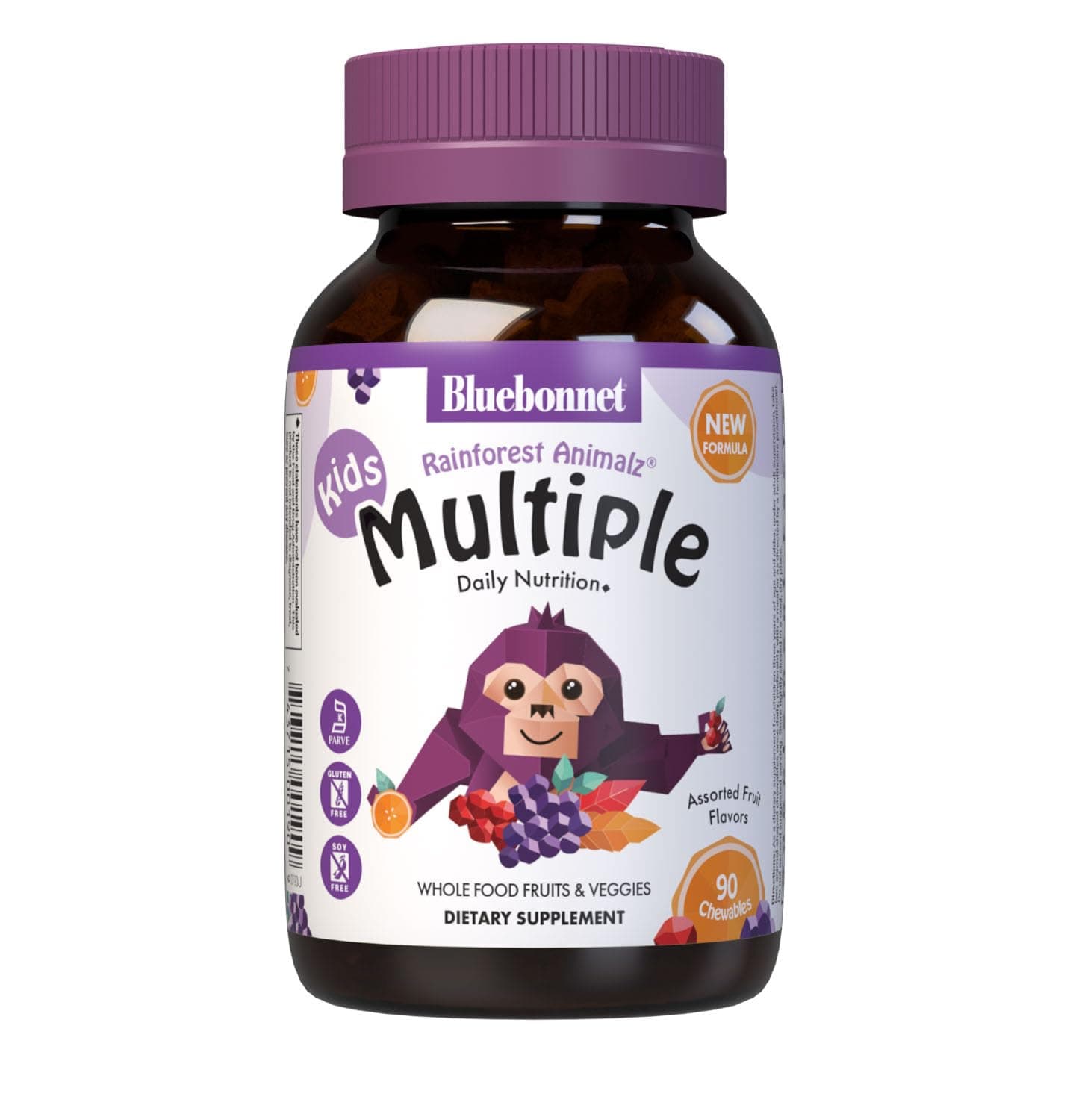 Blue Bonnet Super Earth Rainforest Animalz Multi-Nutrient Chewable Tablets, 90 Count