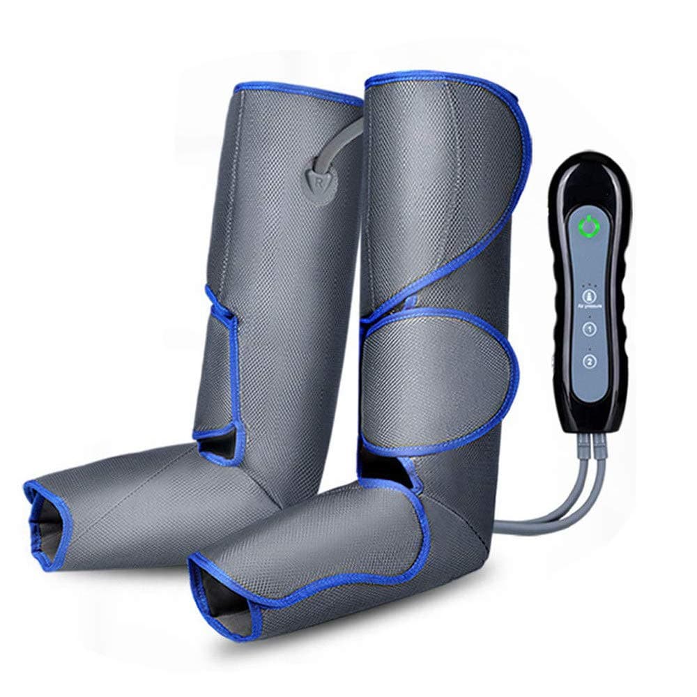 Air Compression Leg Massager for Circulation, Relaxation for Home Use, Massage Legs, Calf, Foot, Thighs, Battery Powered Boot for Muscle Pain Relief with Controller