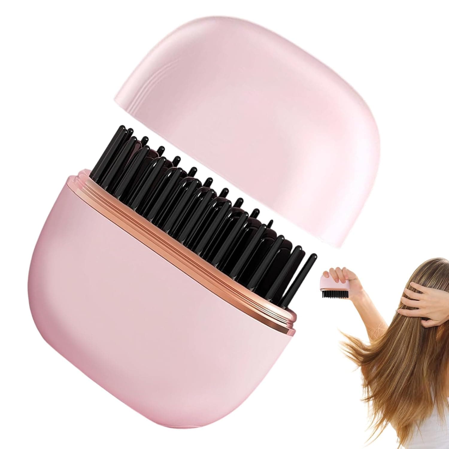 فرشاة فرد لاسلكية | ادوات تصفيف الشعر سريعة التسخين ومضادة للحروق، مشط تسخين لفرد الشعر | للعطلات والتنقل والمواعدة والاستخدام اليومي