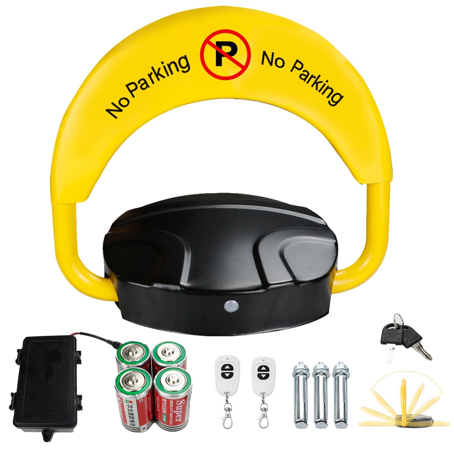Intelligent Remote Control Parking Lock with Collision Alarm，Automatic Parking Barrier, Prevent Others from Occupying the Parking Space,Personal Parking Lock,for Home, Business,Office