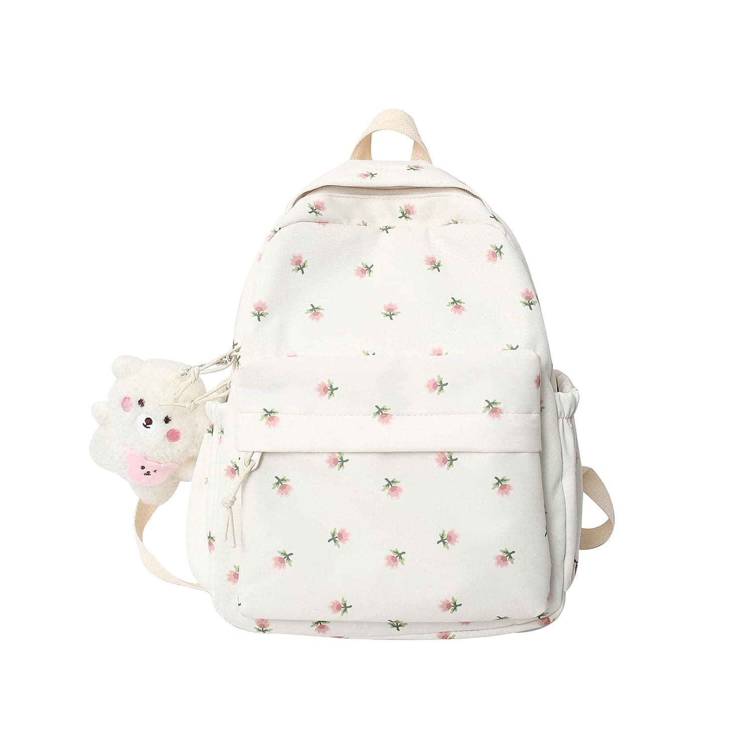 ZFOFLIK Small Flower school bag for Teen Girls Kawaii Floral Backpack for Girls Women Student Aesthetic Cute Mini Bookbag