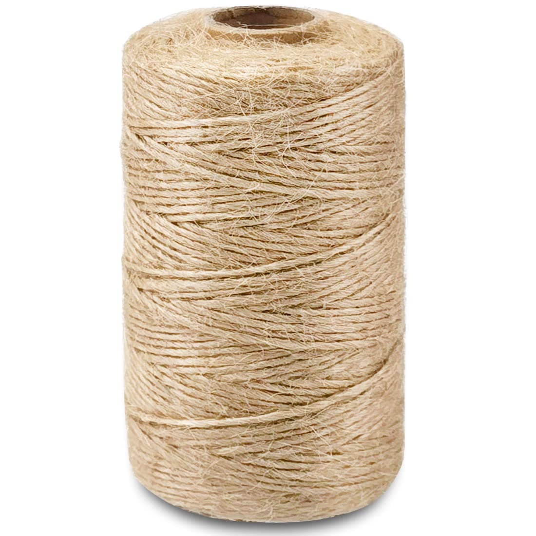 SMART&CASUAL 2mm Natural Jute Twine String Thin for Craft Plant Garden Gift Wrapping Christmas Handmade Art Decoration Packing String Home Art Decoration (Brown) (328 Ft (100M))
