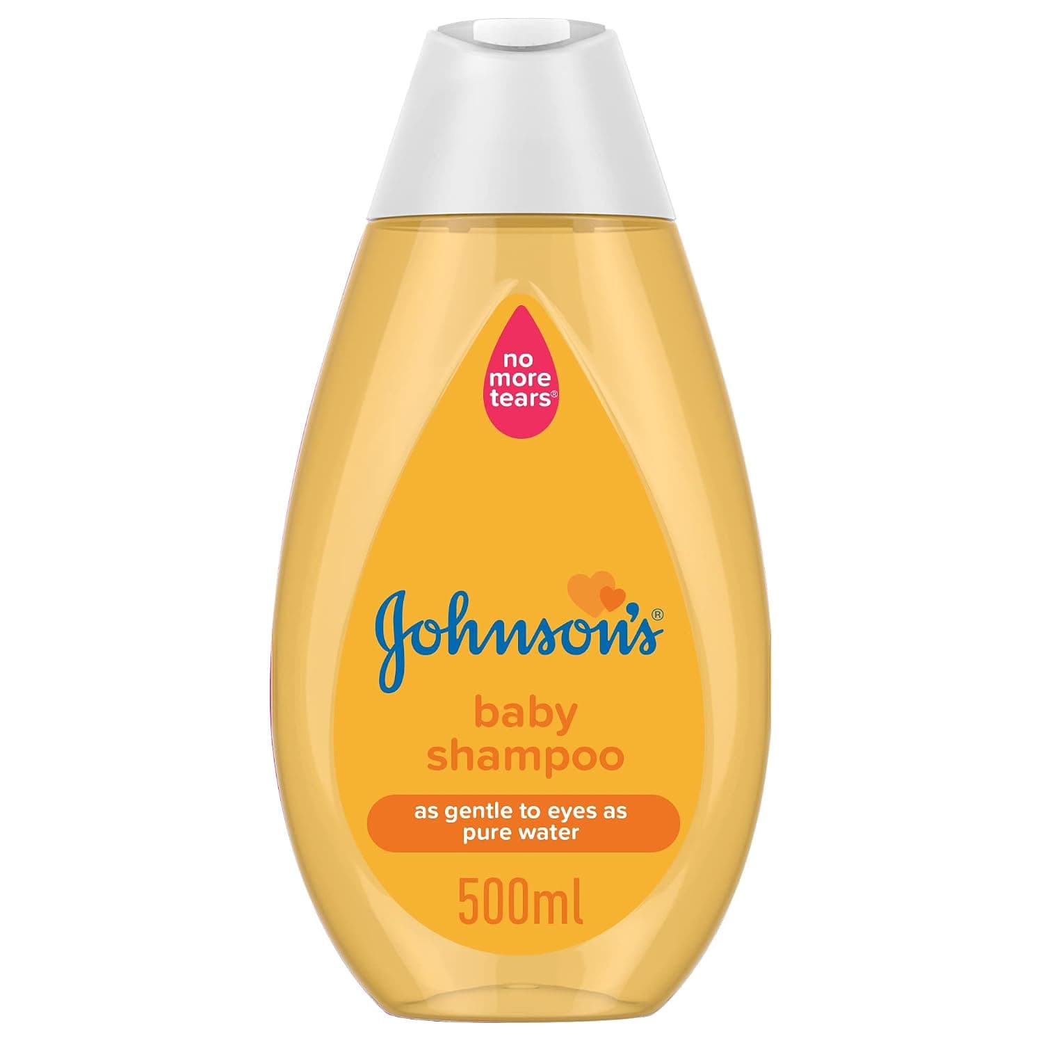 Johnson's Baby Shampoo, 500ml, Made with NO MORE TEARS formula that is gentle to the eyes as pure water, Free from Dyes, Parabens, Phthalates, Sulphates, and Alcohol