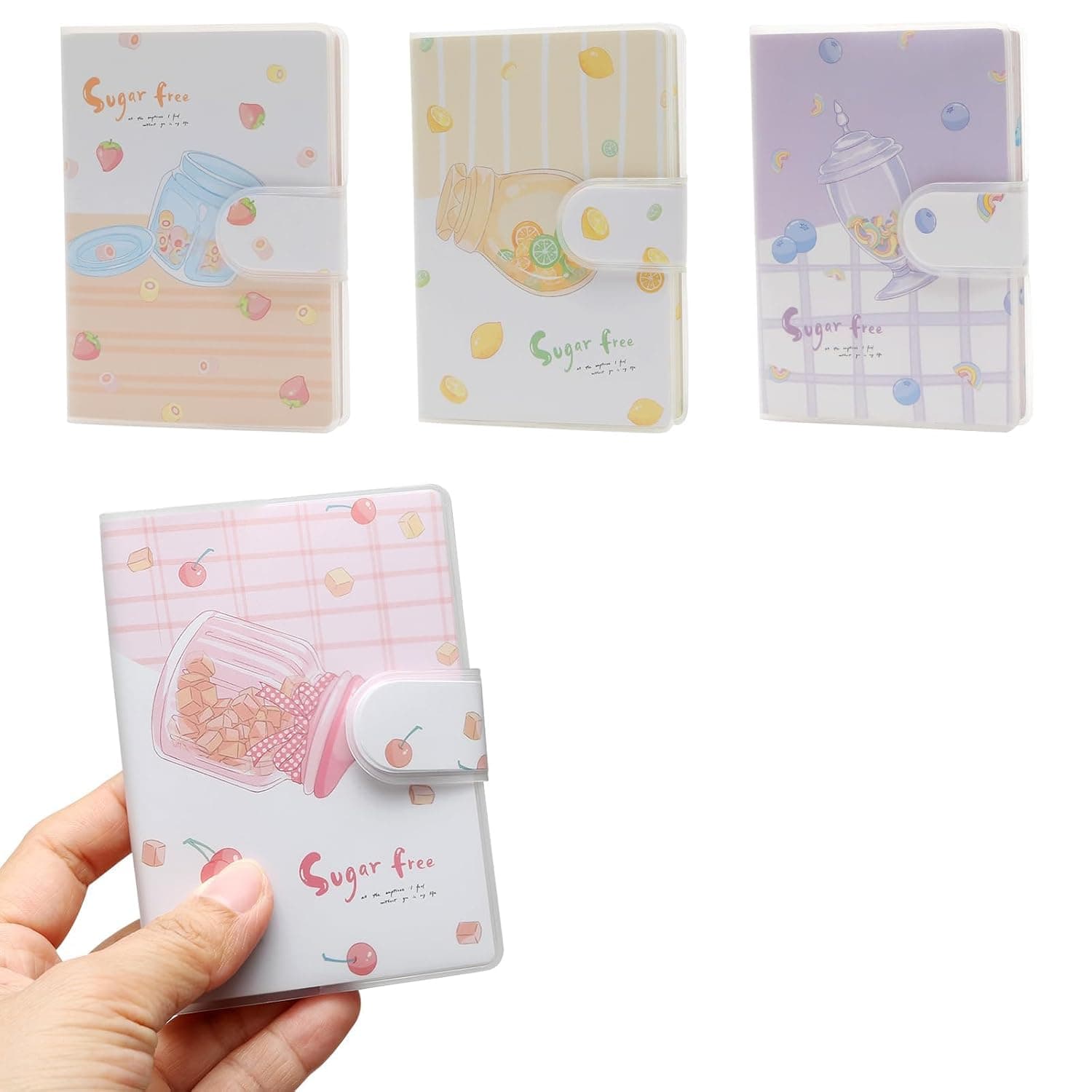 4 Pcs A7 Pocket Notebook Set, Colorful Mini Notepads 10.5x7.5cm with Sealing Cover, Portable Memo Pads for School Office Home