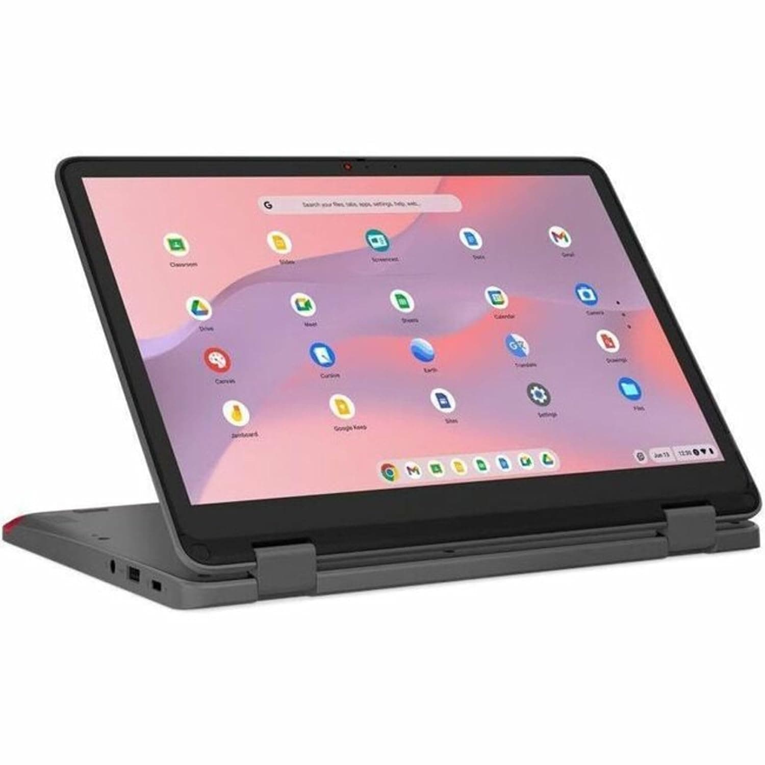 Lenovo 500e Yoga Chromebook Gen 4 82W4001SUS 12.2" Touchscreen Convertible 2 in 1 Chromebook - WUXGA - Intel N-Series N100-8 GB - 64 GB Flash Memory - English Keyboard - Graphite Gray