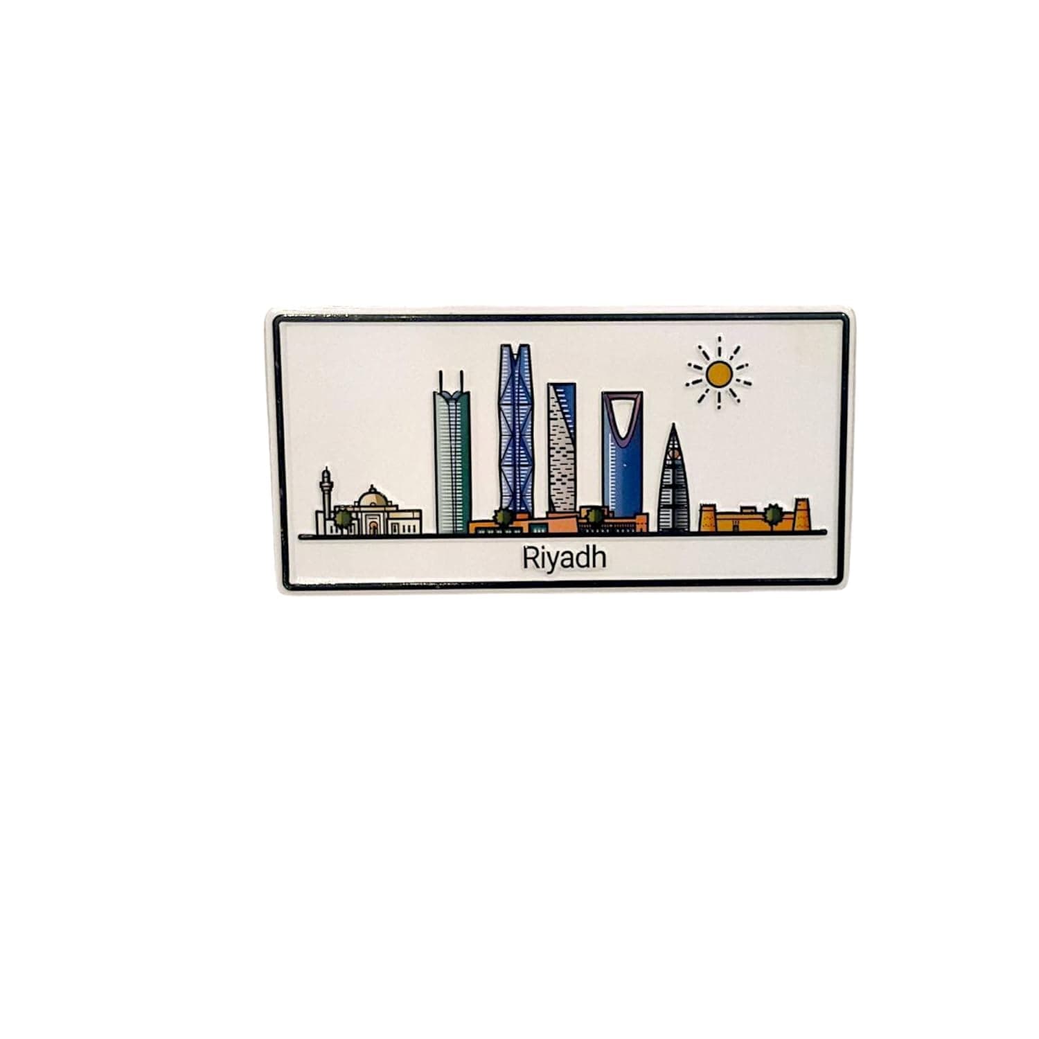مغناطيس ثلاجة قوي مزخرف بمدينة الرياض من اس ايه سوفينير، معالم تذكارية سعودية مع مغناطيس ثلاجة برج المملكة لديكور المنزل والمكتب