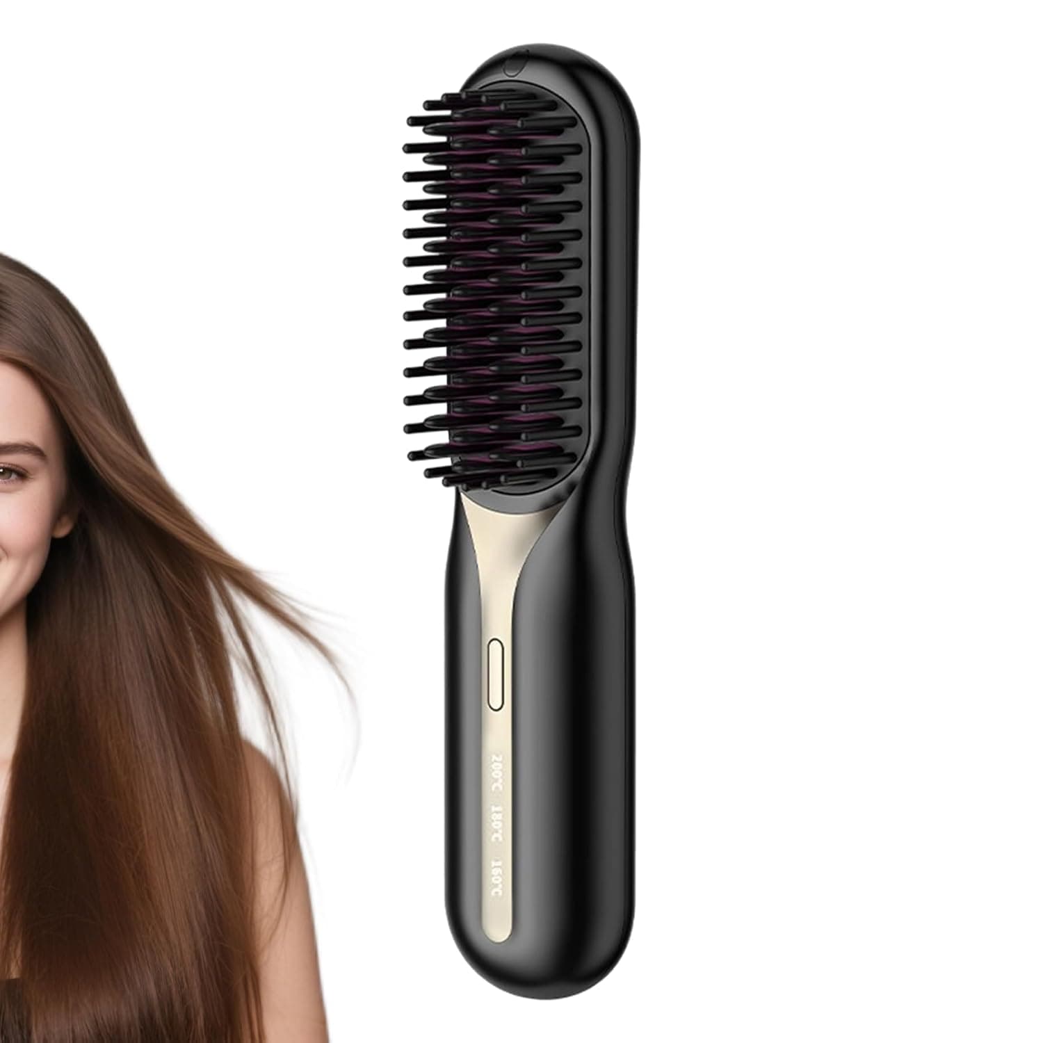 Brush Straightener for Women - Cordless Rechargeable Styling Tools,Hair Brush Straightener for Women | for Girls Morning Rush Home Outdoor Travel Vacation