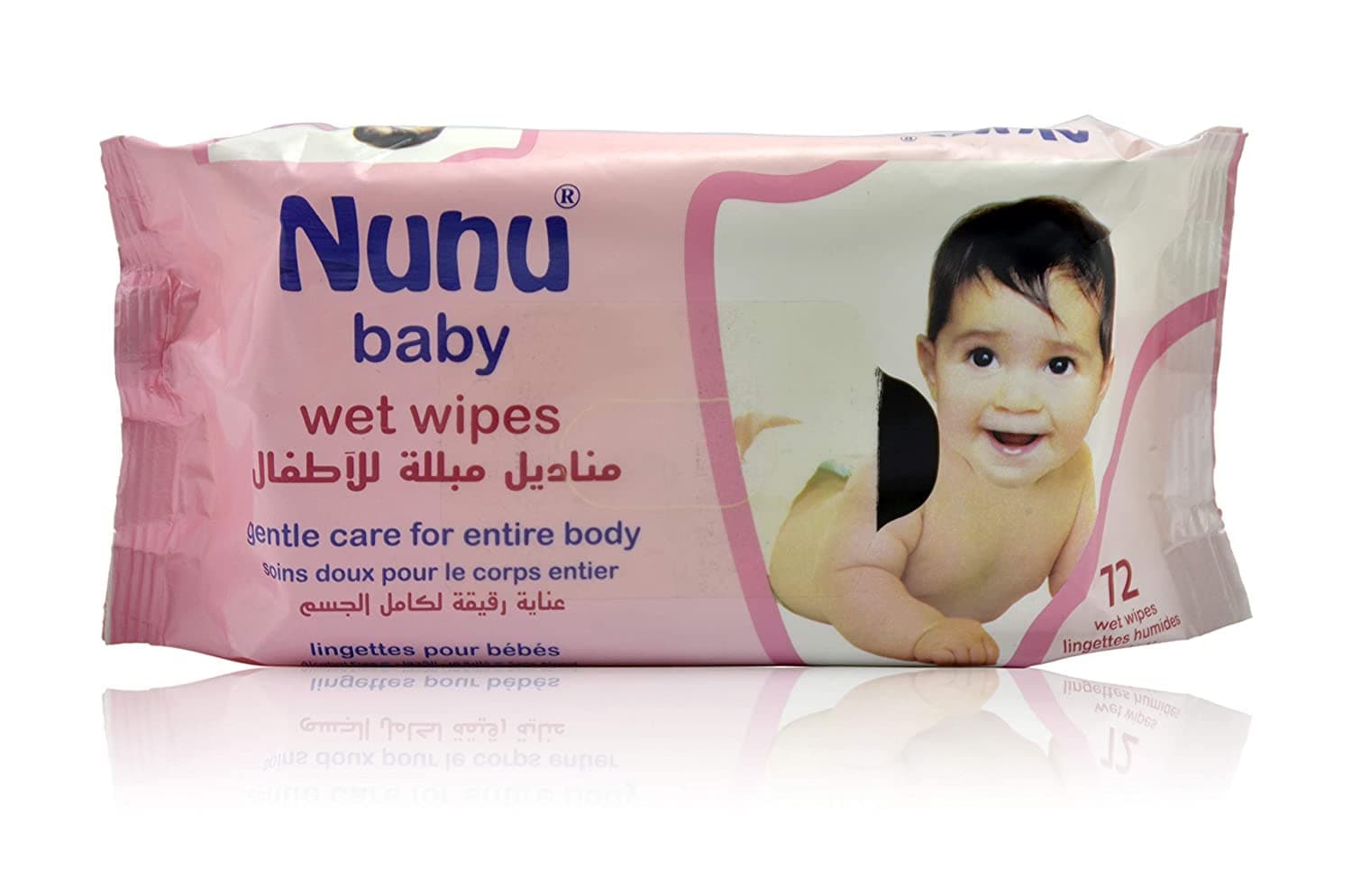 Nunu Baby Wipes Pink 72W