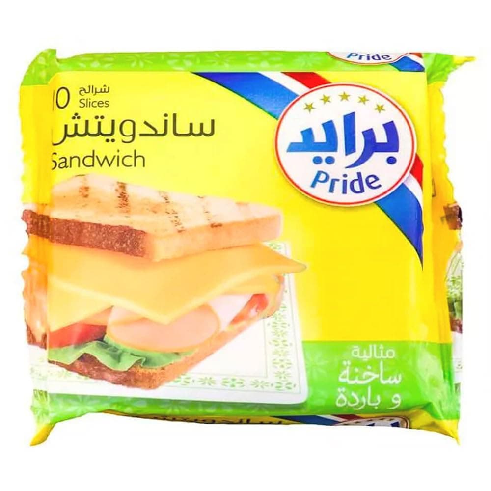 Pride 10 Pieces Sandwich Cheese Slices, 200 gm