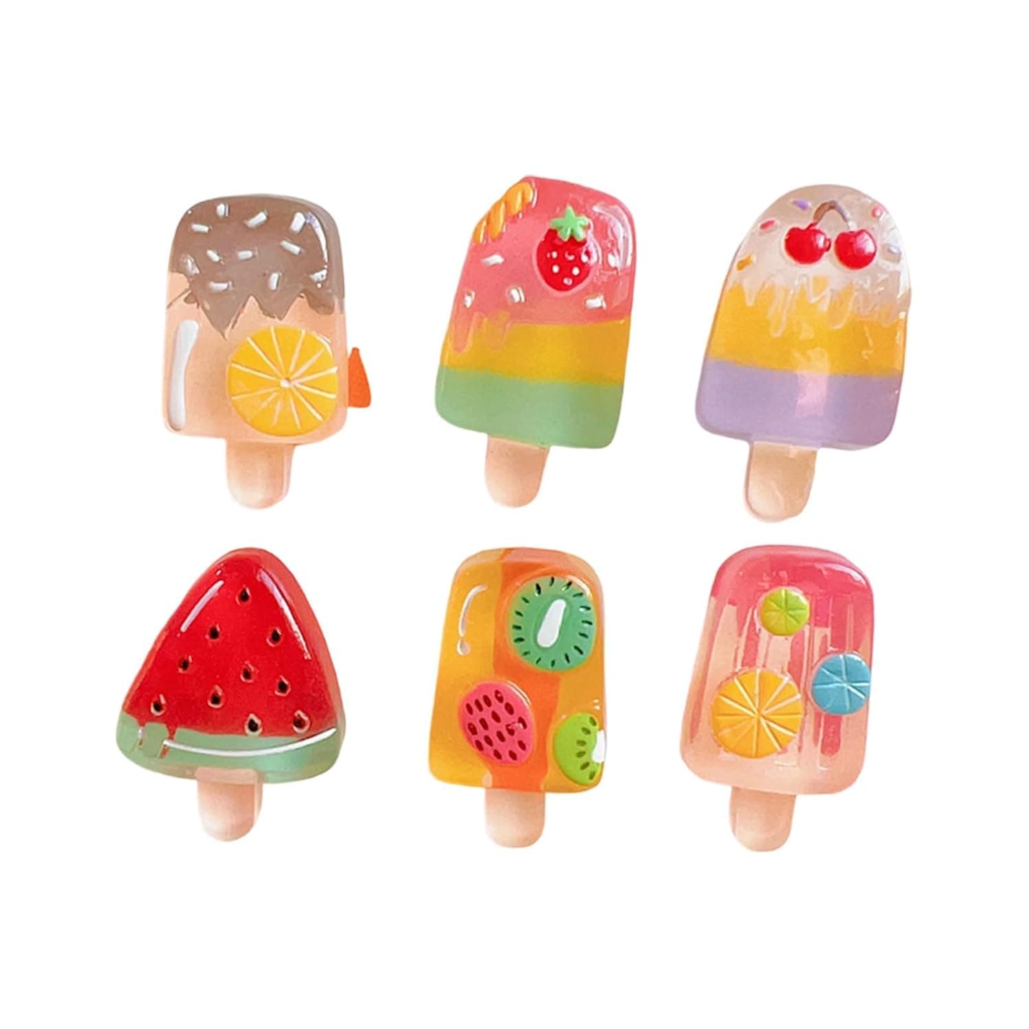 مغناطيس ثلاجة بتصميم فواكه مضحكة من تزويق، ملصق ثلاجة على شكل ايس كريم، مغناطيس اكسسوارات الثلاجة للصور والملاحظات الزخرفية، اكسسوارات المطبخ المنزلية والمطابخ