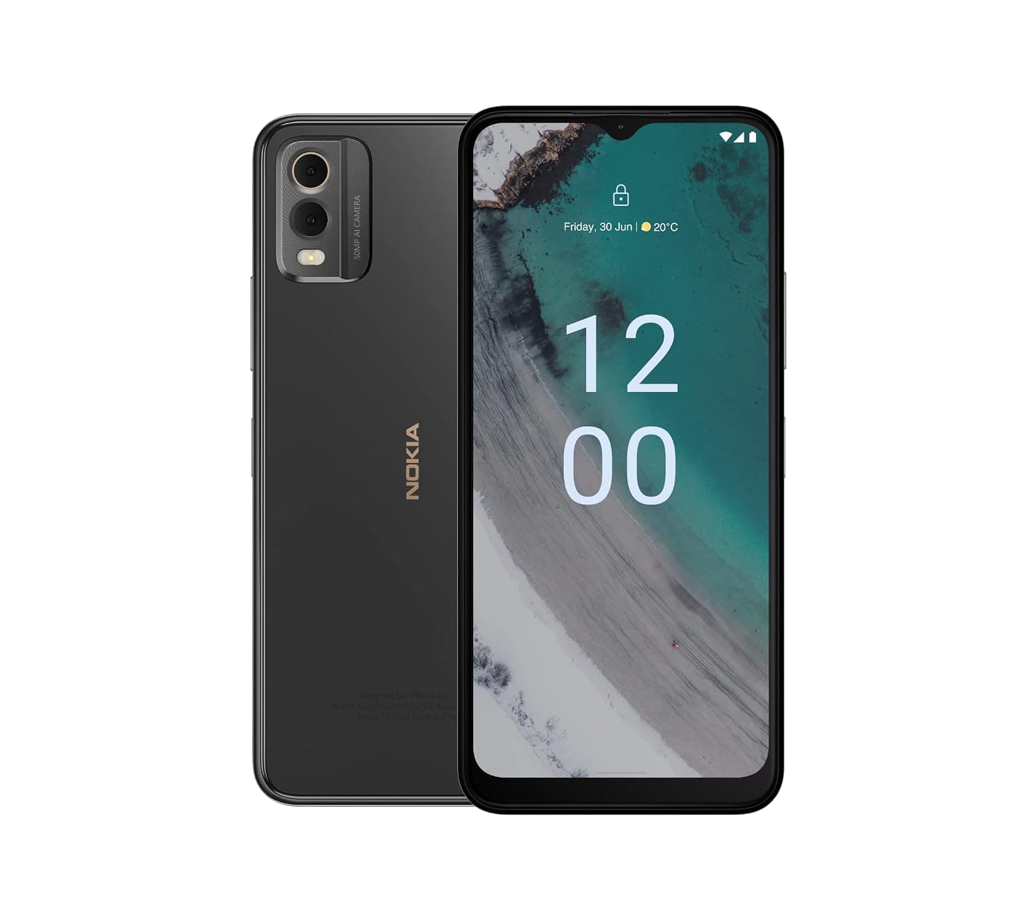 Nokia C32 Dual SIM 64GB ROM + 4GB RAM Factory Unlocked 4G/LTE Smartphone (Charcoal) - International Version