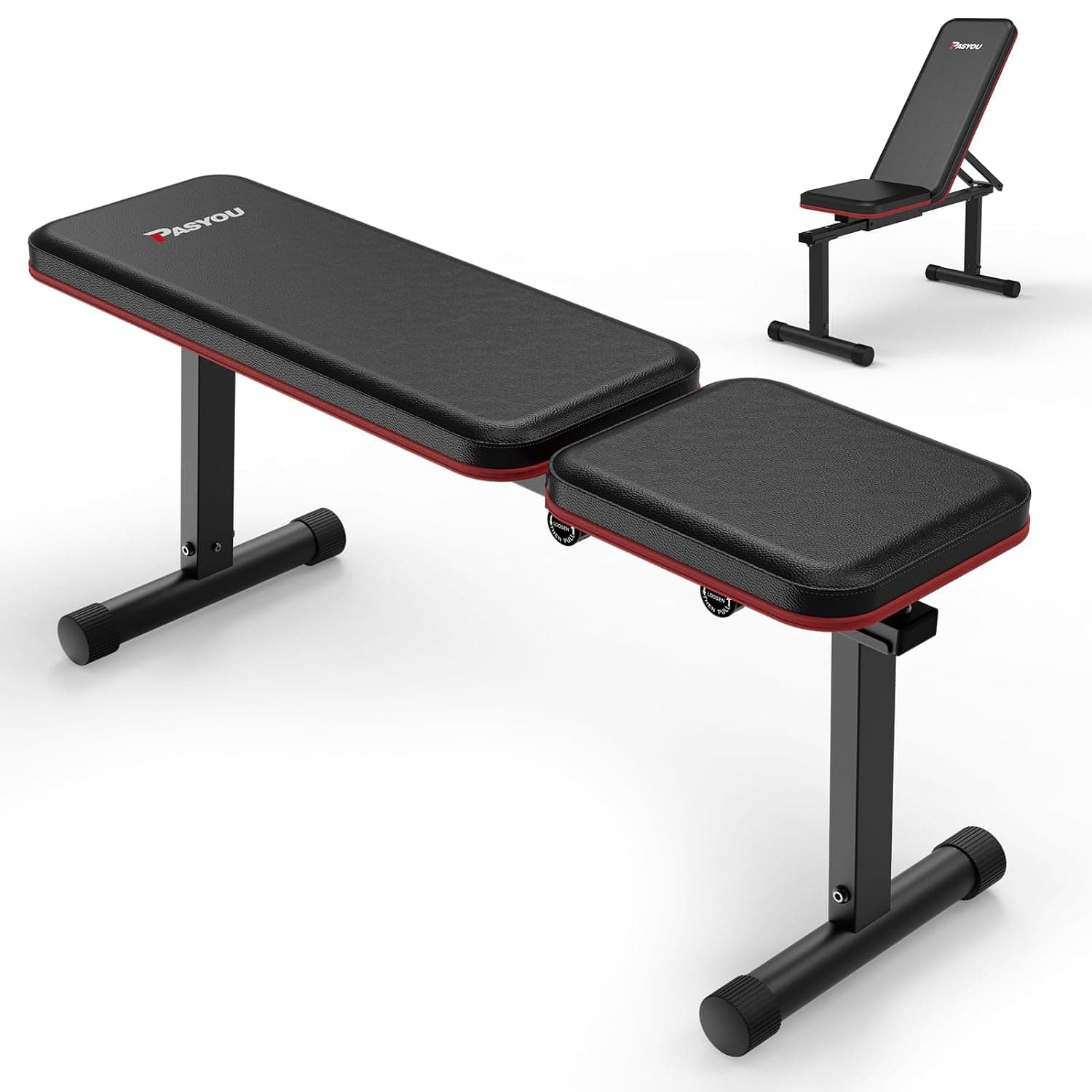 PASYOU Weight Bench Adjustable 2 in 1, Multi-Position Bench Press for Full Body Workout, Upgraded Home Gym Exercise Equipment Gym Bench