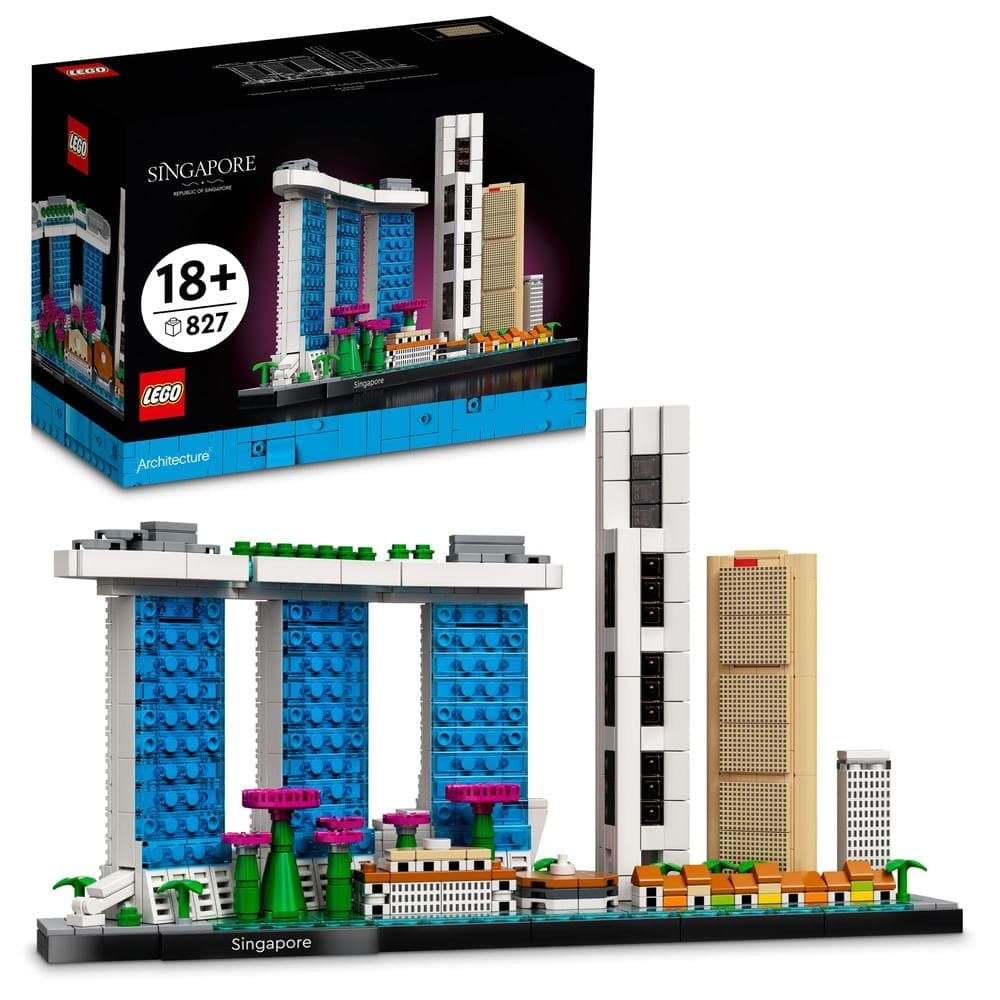 LEGO Architecture Singapore Model Building Set for Adults, Skyline Collection, Collectible Crafts Construction, Home Décor Gift Idea for Men, Women, Husband, Wife, Him or Her 21057