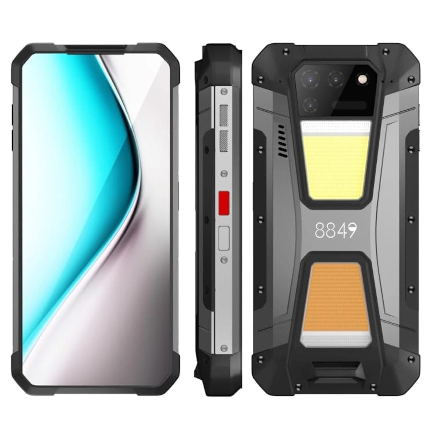 Unihertz Tank 2 Laser Projector Rugged Phone, 108MP Camera, Night Version, 12GB+256GB Waterproof Dustproof Shockproof, Side Fingerprint ID, 15500mAh Battery, 6.79 inches Android 13, 4G, NFC