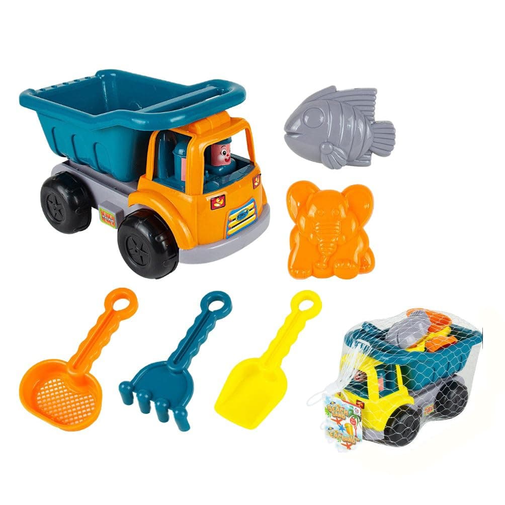 Fun Moment Sand Beach Playset for Kids with Truck and Sand Molds