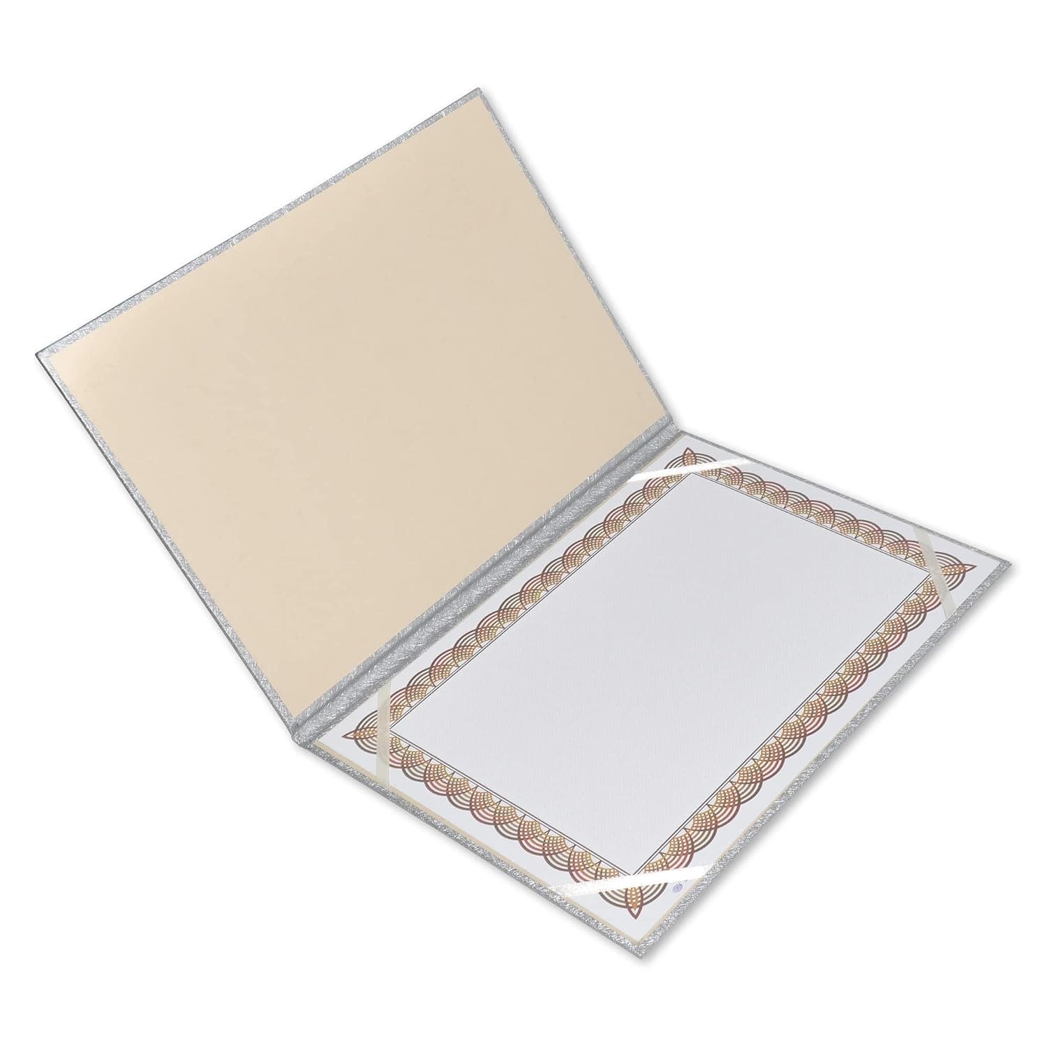 FIS® Certificate Folder, Material Type : Vinyl A4 Size, 1 Side Padded, Silver - FSCLCFCERTSL