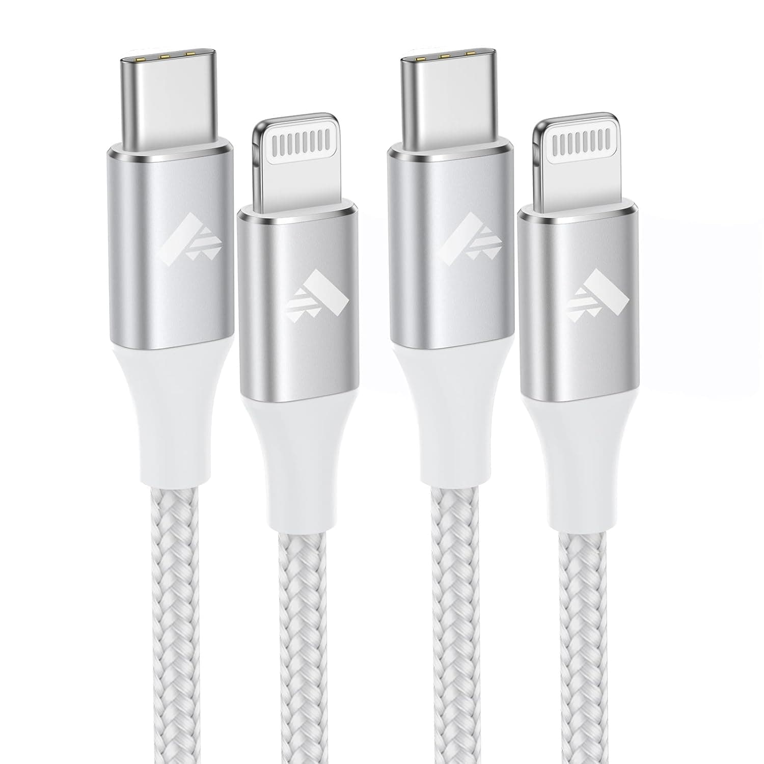 Aioneus USB C to Lightning Cable 2M 2Pack, iPhone Charger Cable Apple MFi Certified Type C iPhone USB Charger Nylon Braided Fast Charging Cord for iPhone 14 13 12 11 8 7 Pro Max Mini X XS XR Plus,iPad