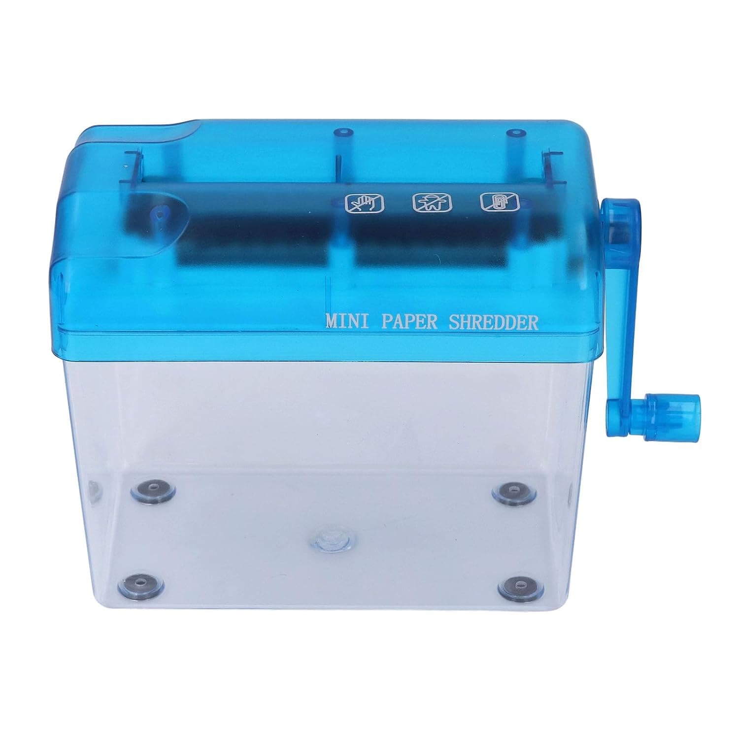 Vikye Effortless Manual Shredder Practical A6 Strips Cutting Paper Cutting Tool for Office School Home Use Blue
