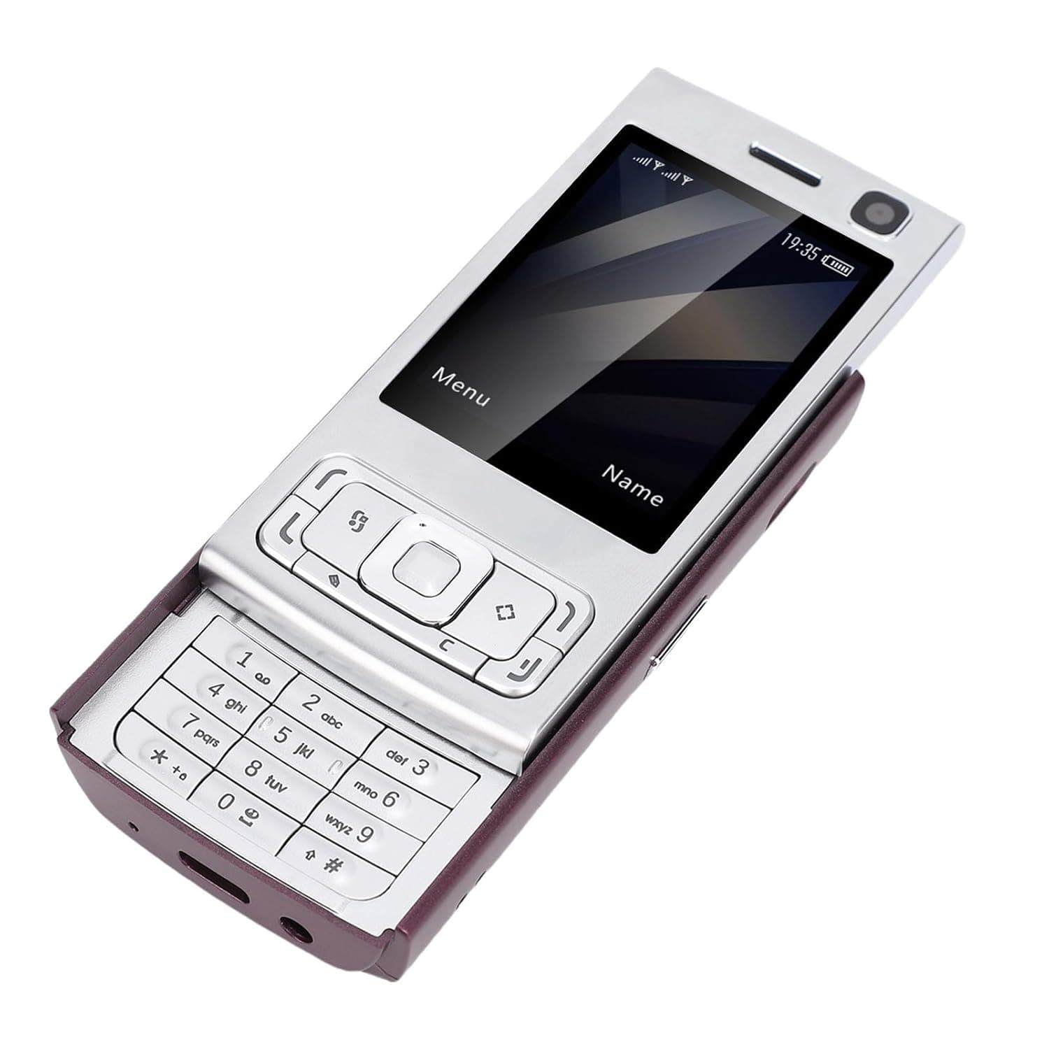 Asixxsix Unlocked Slider Phone, 2G GSM Mobile Phone with 2.0 Inch HD Screen Loud Speaker Dual SIM MP3 MP4 Player Bluetooth FM Radio Type C Charging for International Travel (Purple)