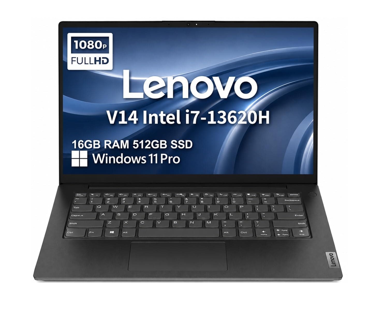 Lenovo V14 Gen 4 Business Laptop (14" FHD Anti-Glare, Intel 10-Core i7-13620H, 16GB RAM, 512GB SSD), Webcam with Privacy Shutter, Ethernet, Wi-Fi 6, HDMI, Bluetooth, Win 11 Pro w/ Copilot, Black