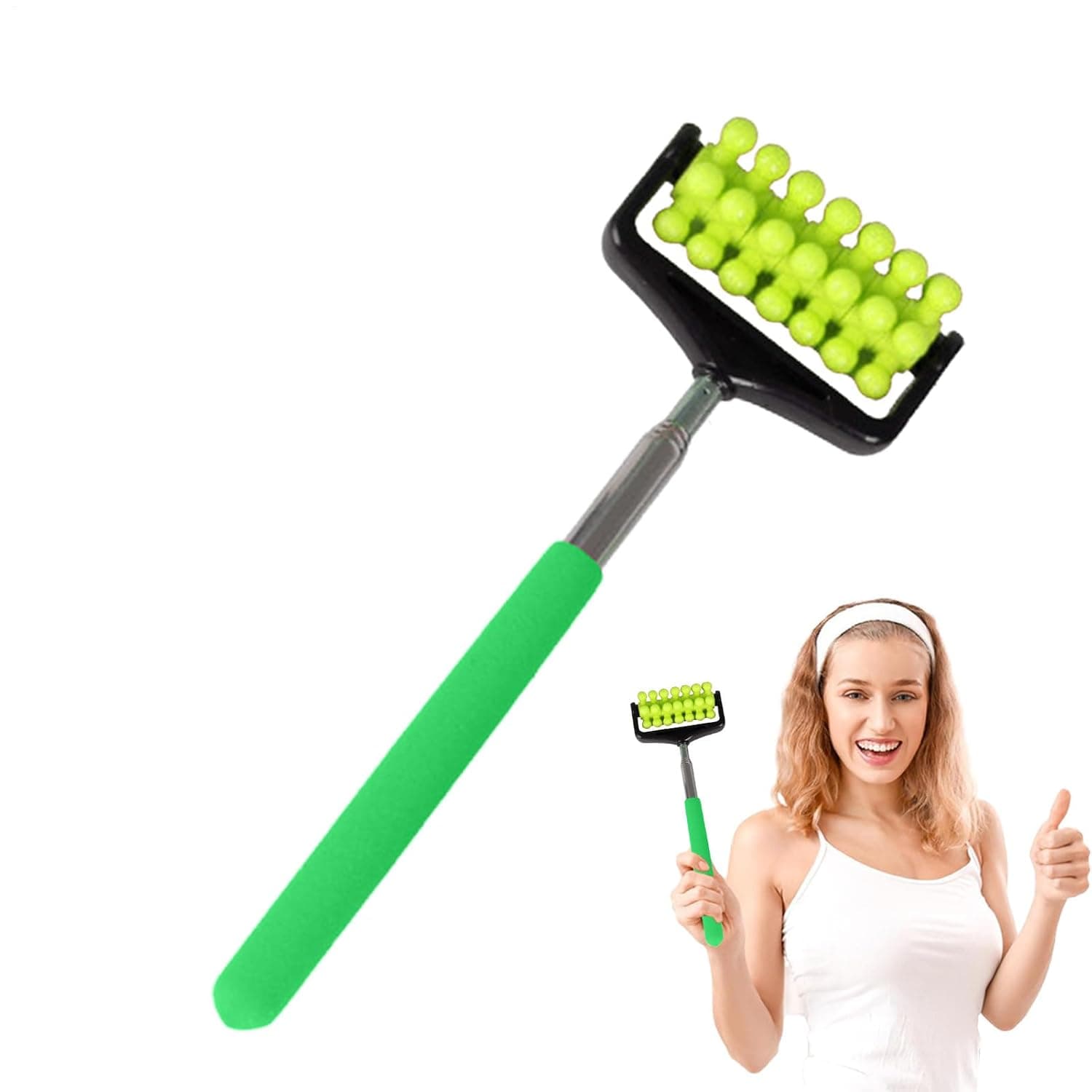 Telescopic Massage Roller Retractable Silent Massager Stick Relaxation
