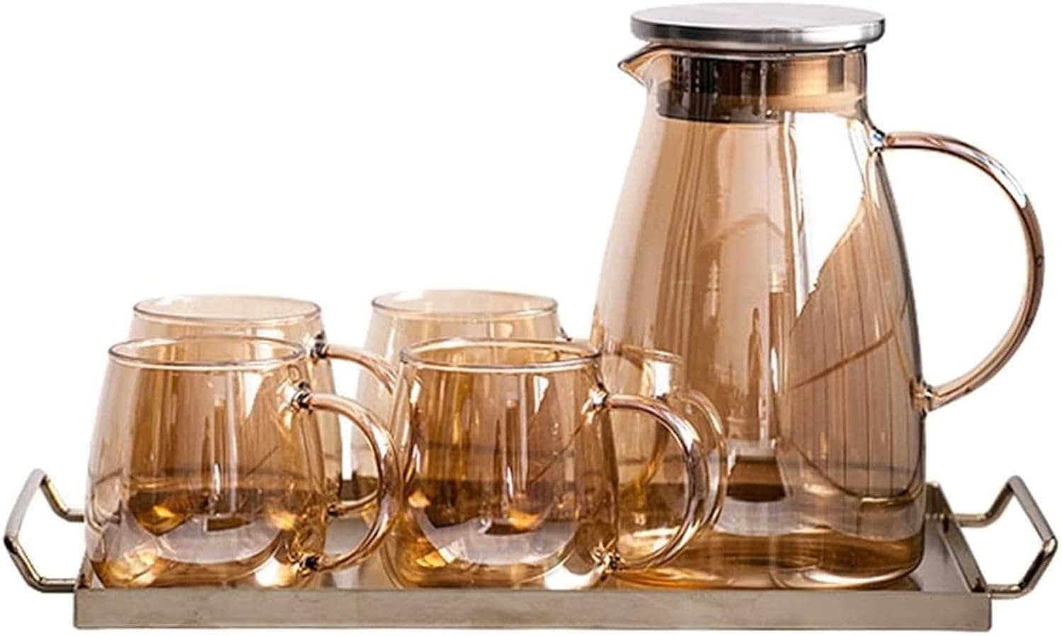 Nordic Cold Kettle Household Heating Water Glass Kettle Juice Kettle Cold Water Cup Water Set Cup Set Cooling Kettle