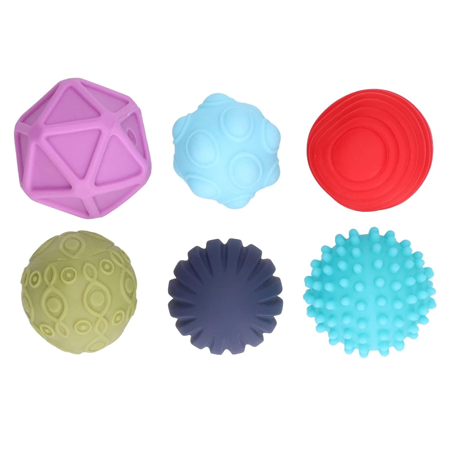 6pcs Baby Blocks, Lovely Soft Building Blocks Kids Sensory Toys for 6 Month Infant