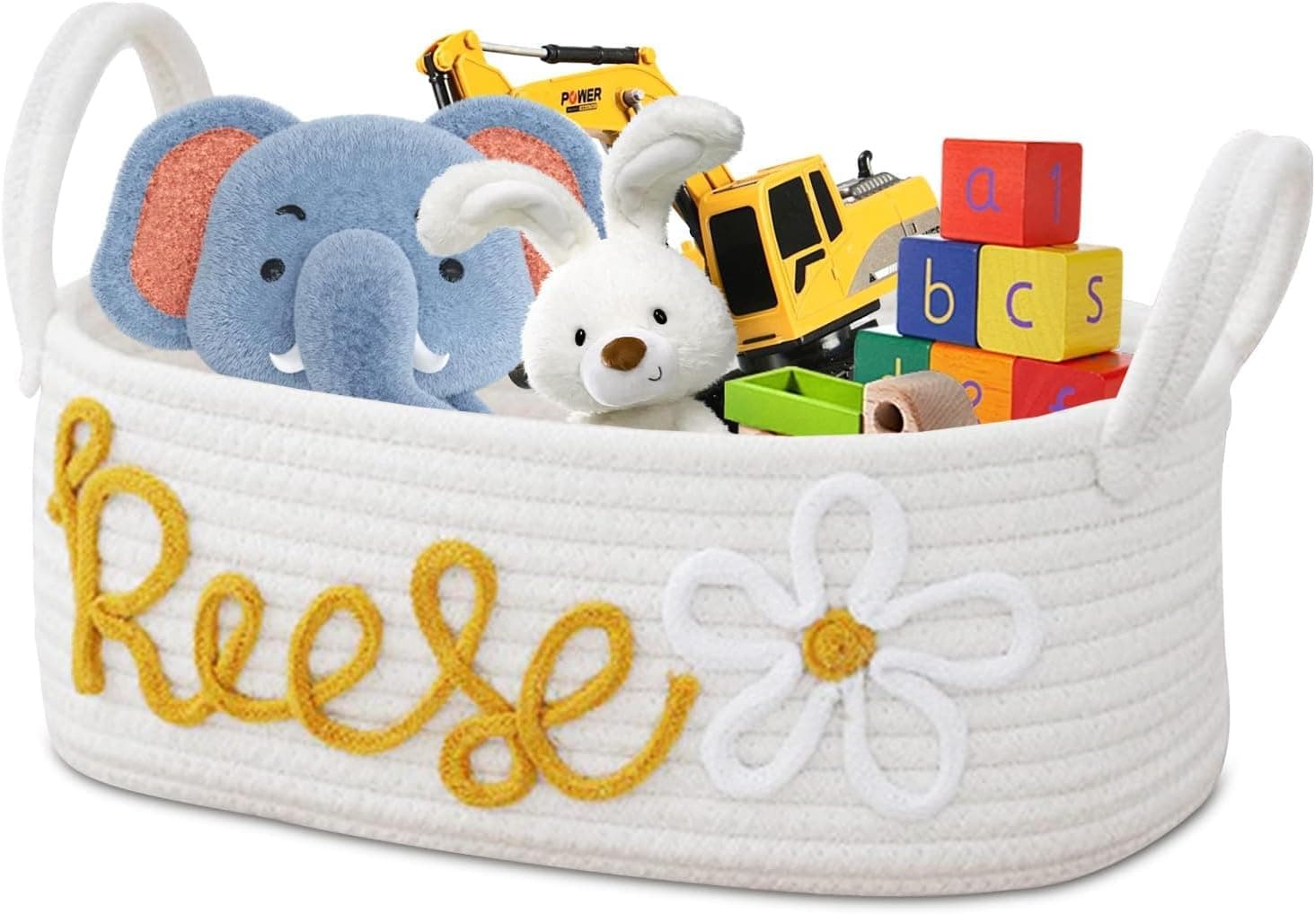 Cotton Braided Storage Basket for Baby Toys, Clothes, and Nursery Organization – Soft Woven Laundry Bin for Home, Shelf, and Closet Storage – Soft and Durable Decorative Bin