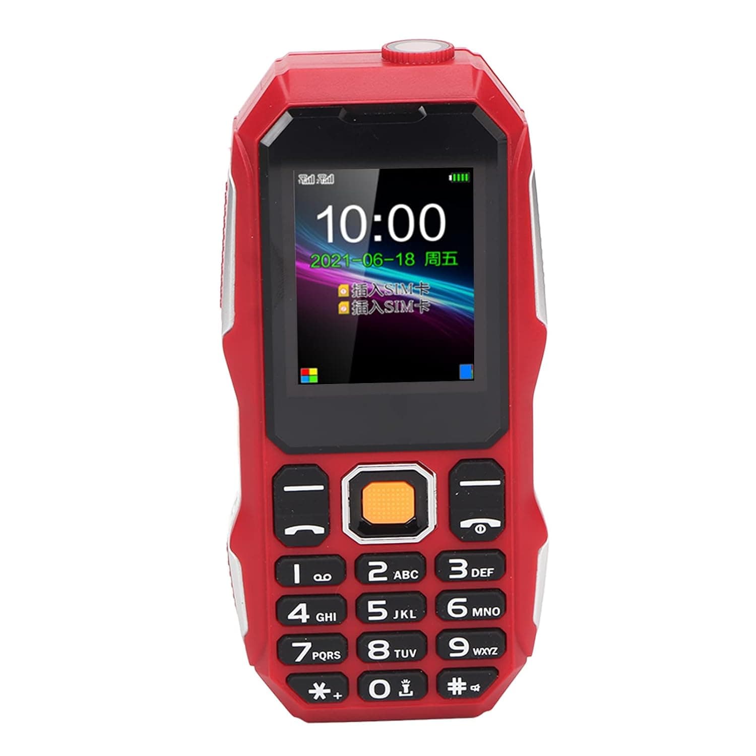 Zopsc Senior Cell Phone, W2021 1.8 inch Mobile Phone with Volume for Elderly, 5800mAh 0.3MP Bluetooth Mini Three Proof Cell Phone. (Red)