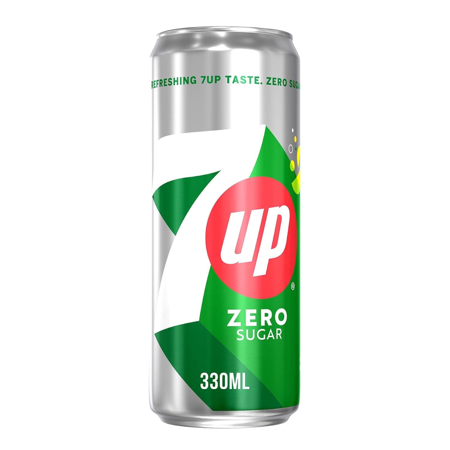 7UP Zero Soft Drink, Cans, 330 ml
