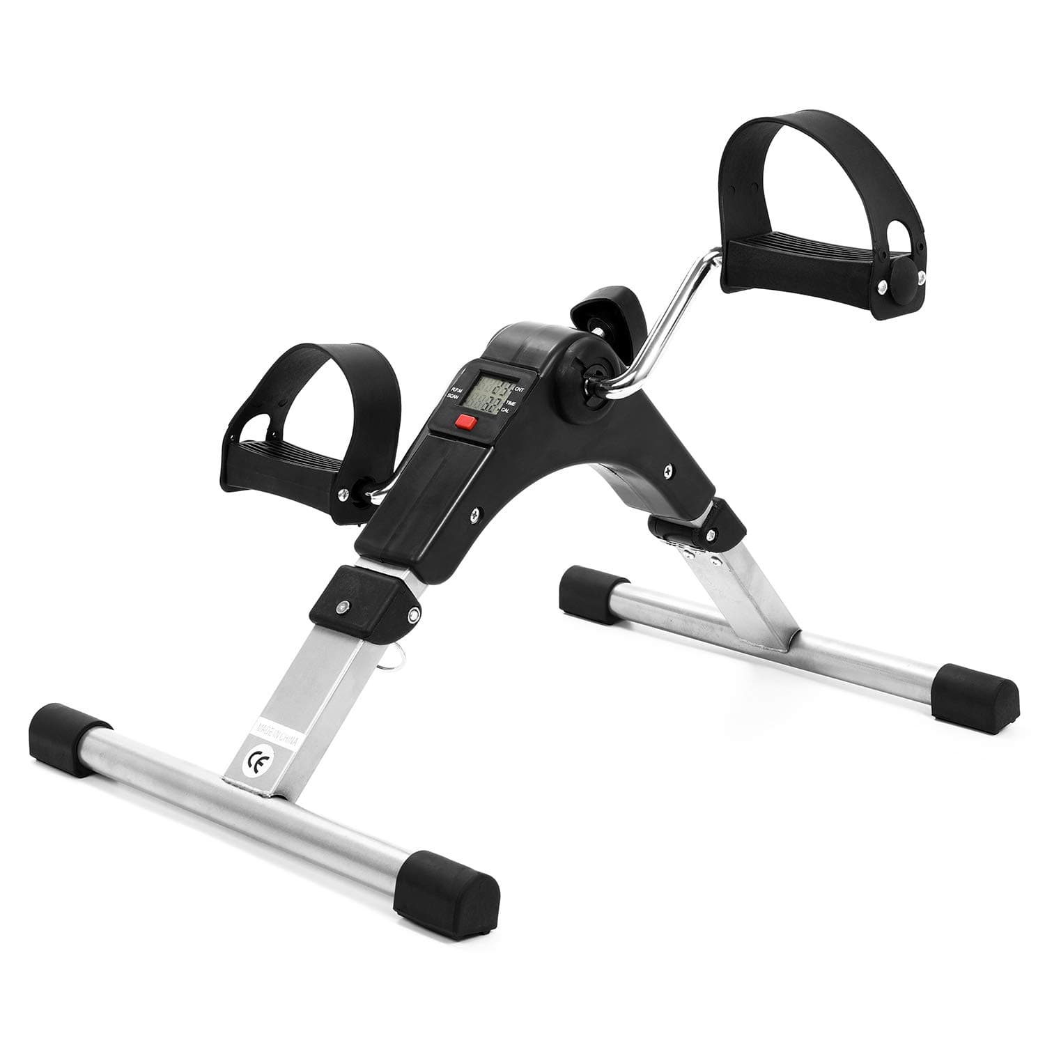 COOLBABY Home Exerciser,Folding Fitness Pedal Stepper Exercise Machine LCD Display Indoor Cycling Bike Stepper with Adjustable Resistance For Home Office Gym