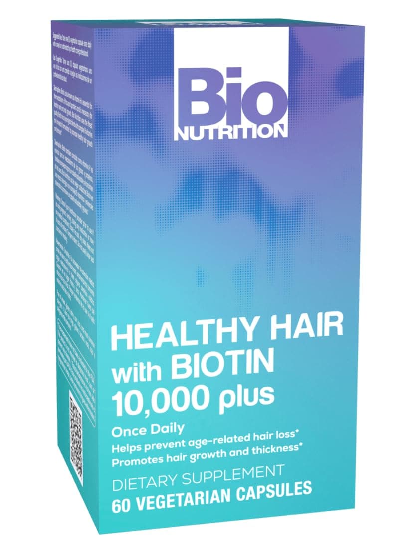 Bio Nutrition Biotin 10000 Plus Healthy Hair Vegetarian Capsules (60 Pieces)