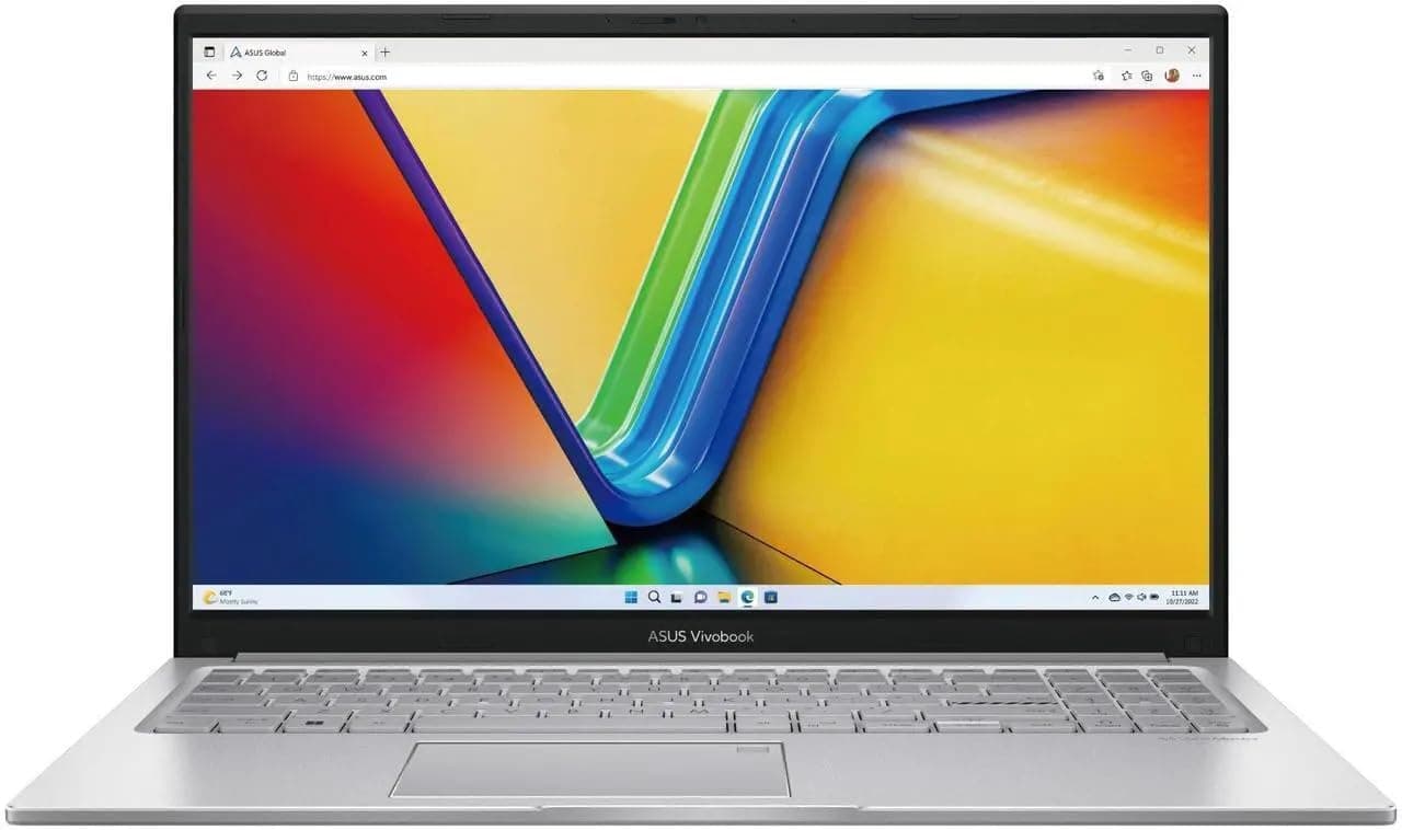 ASUS Vivobook 15 Laptop: 15.6" Full HD Display, Latest Generation Intel Core 5 120U, 16GB RAM, 512GB SSD, Wi-Fi 6, Windows 11 Home, Silver