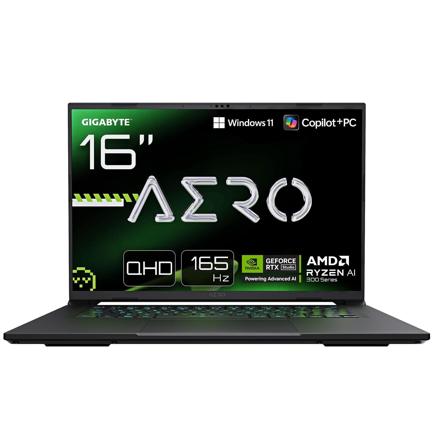 Gigabyte AERO X16 Gaming Laptop - 16.0", 165Hz WQXGA, AMD Ryzen AI 9 HX 370, NVIDIA RTX 5070, 32GB DDR5 5600MHz, 2TB Gen4 SSD, Win 11 Pro, Copilot+ PC, AERO X16 2WHA3DEC65AP