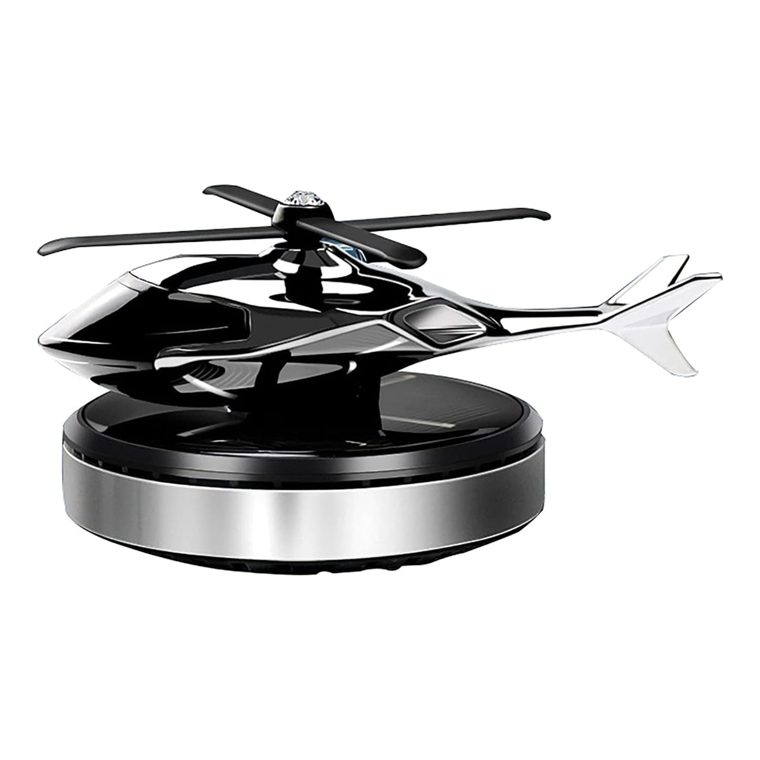 Car Air Freshener, Arabest Helicopter Solar Energy Rotating Aromatherapy Aviation Al Alloy Diffuser, Interior Decoration Accessories Diffuser for Car and Home