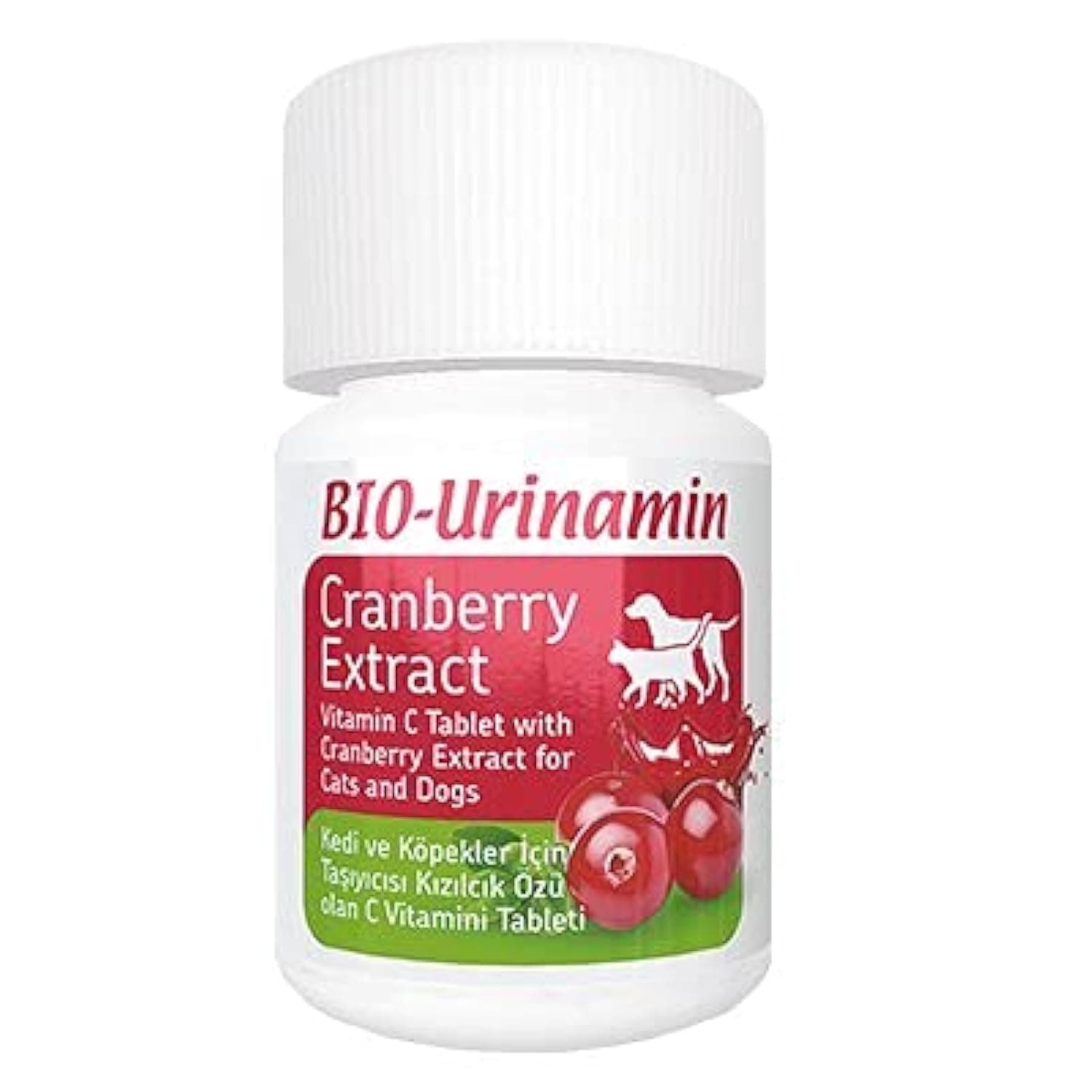 Bio PetActive Cat and Dog Urinary Support Tablets Cranberry Vitamin C - 40 Tablets