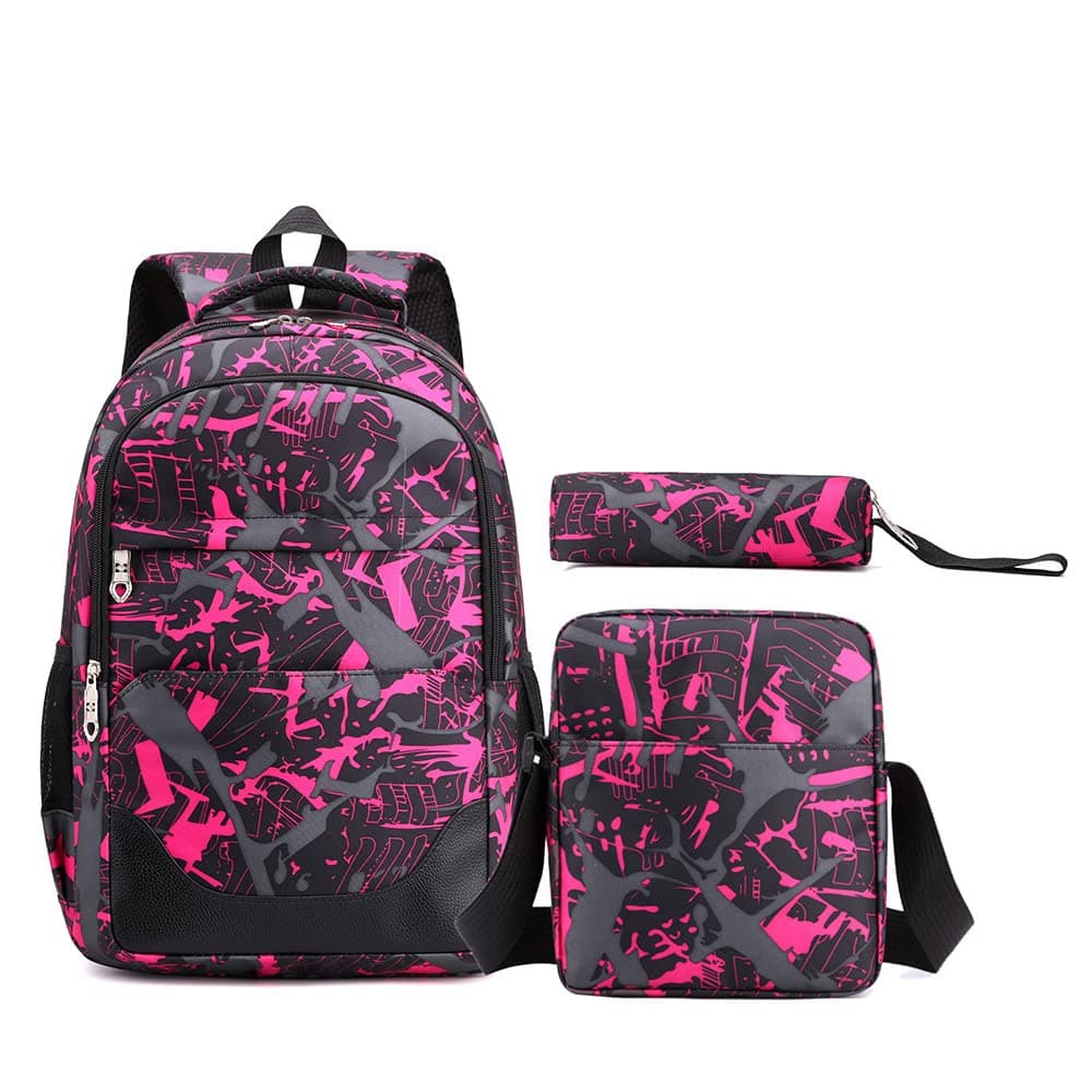 Jorunb School Backpack for Boys, Large Capacity School bag, Lightweight School Bag for Students Teenage, Student Backpack, Ideal for Ages 6-12, Durable & Water-Resistant Black