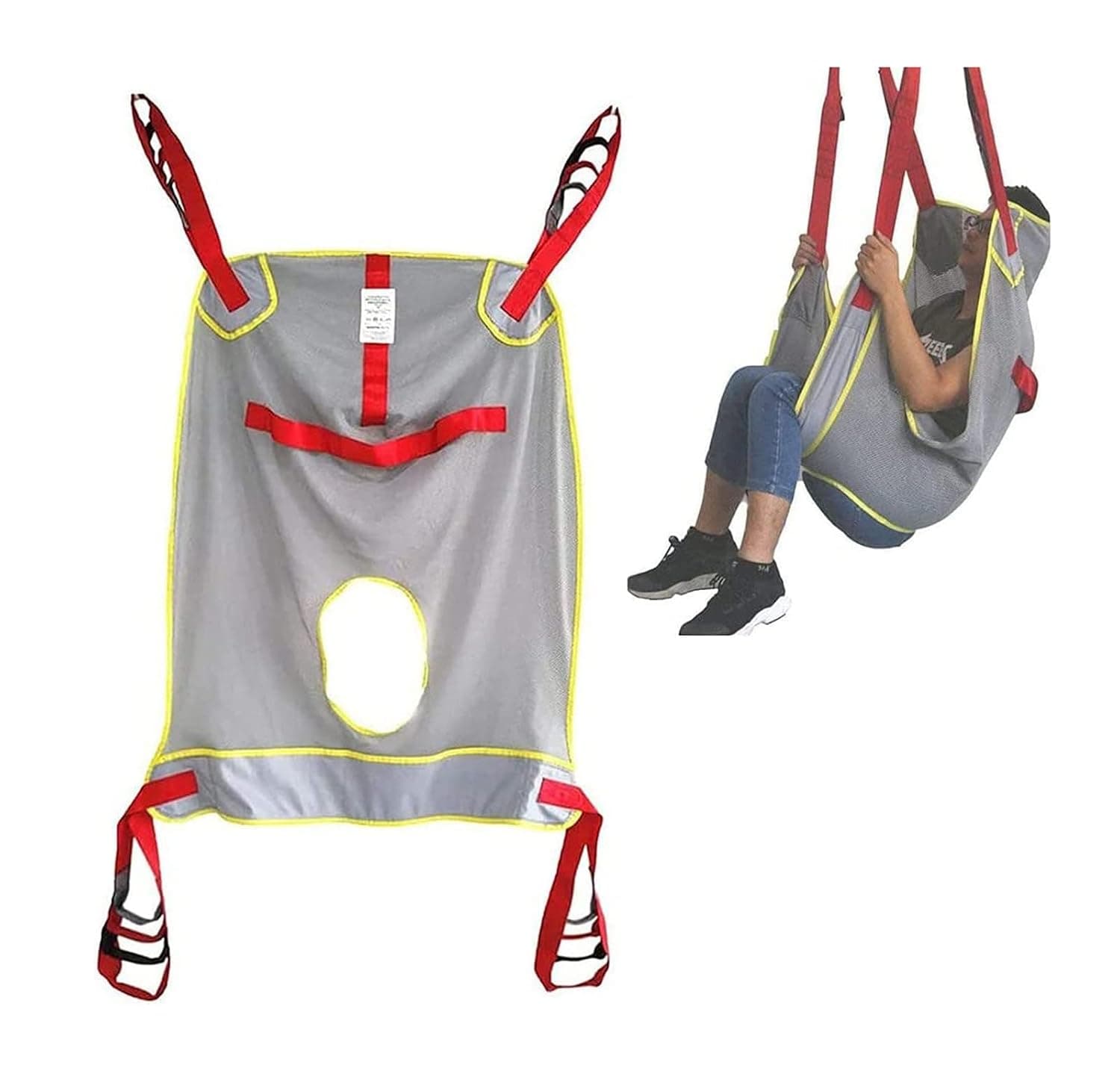Patient Hoist Lift, Sling for Hoist, Leg Lifter Reusable Full Body Sling Patient Lift,for Elderly, Bariatric and Disabled Home UseBathroom Transfer Hammock (Size : M)