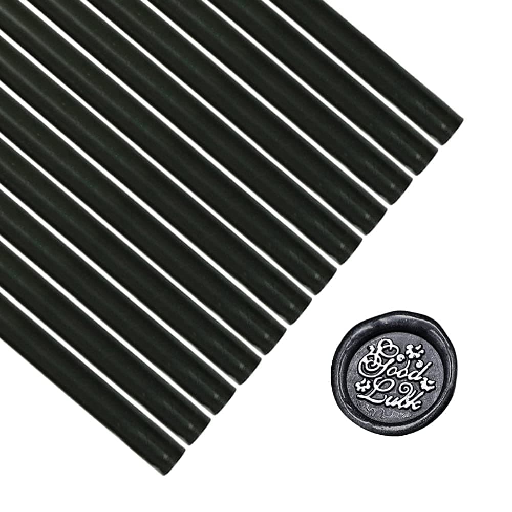 12PCS Black Sealing Wax Sticks for Wax Seal Stamp, Great for Wedding Invitations, Wine Packages, Cards Envelopes, Gift Wrapping