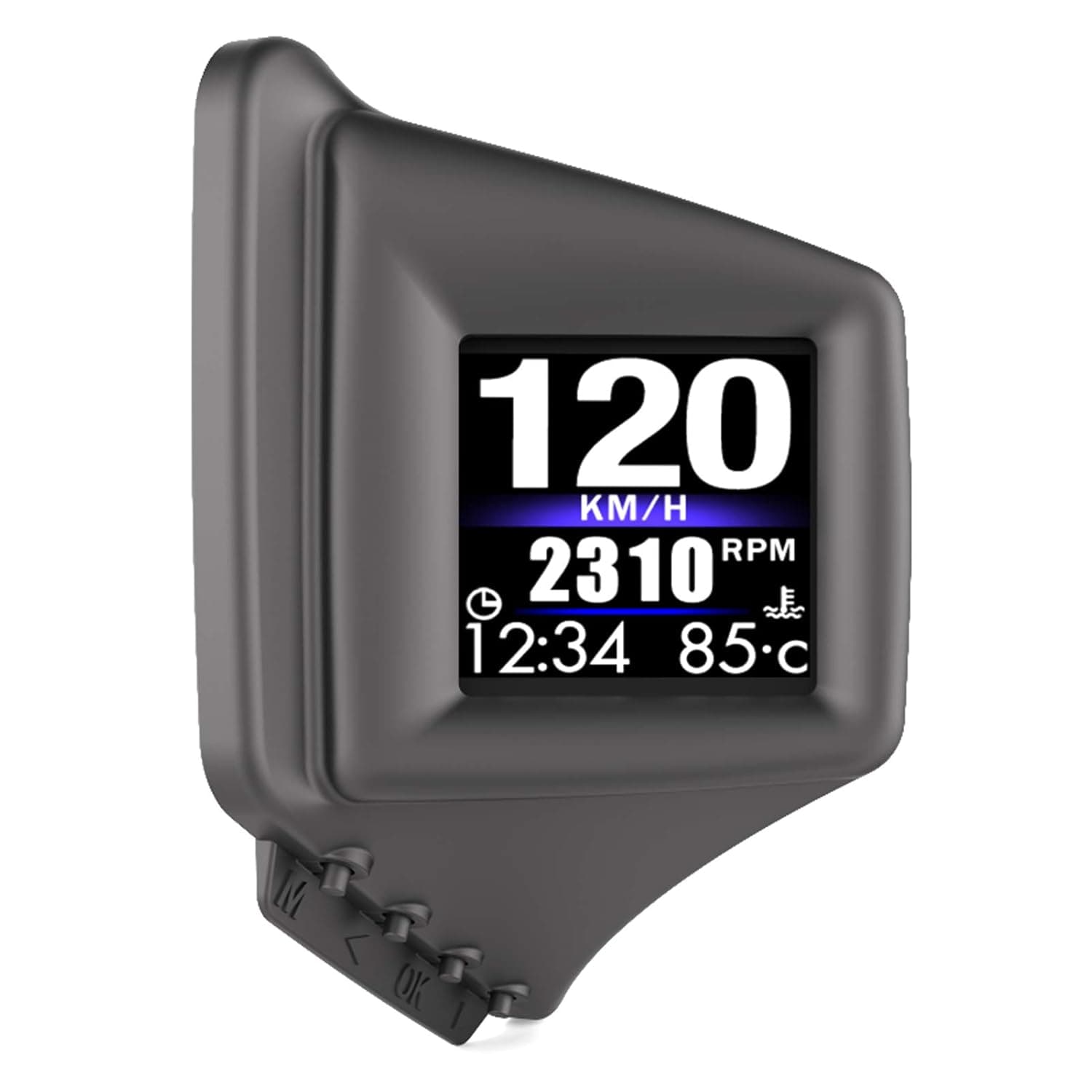 Car HUD Display, OBD+ Smart Gauge High Definition Speedometer Car Diagnostic Tool OBD Fault Code Elimination Safe Driving Computer Overspeed Fault Alarm for All Vehicles