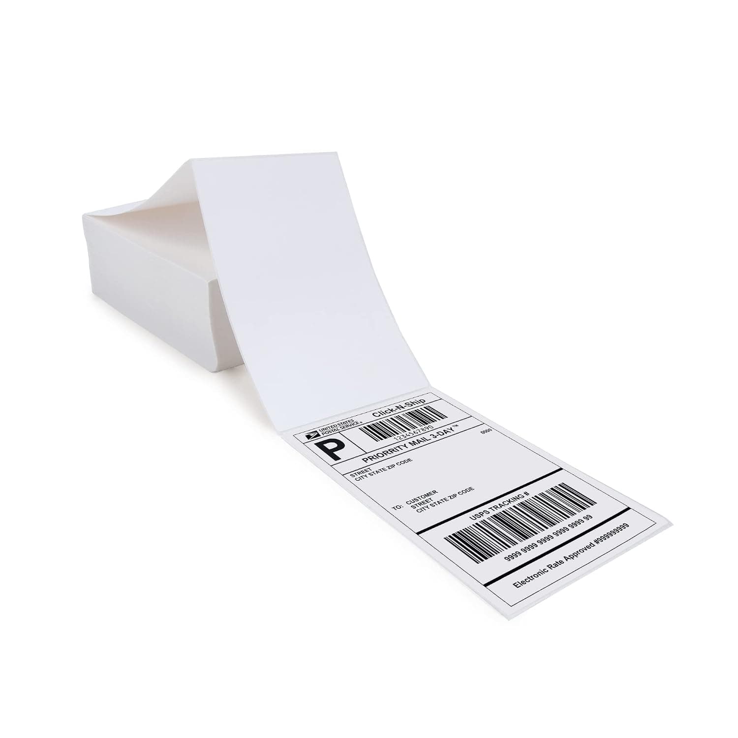 L LIKED 4" x 6" FanFold Thermal Shipping Labels,Commercial Grade,500 Labels | BPA Free, Strong Adhesive, Universal Compatibility, for Post, Amazon FBA, Small Business Logistics