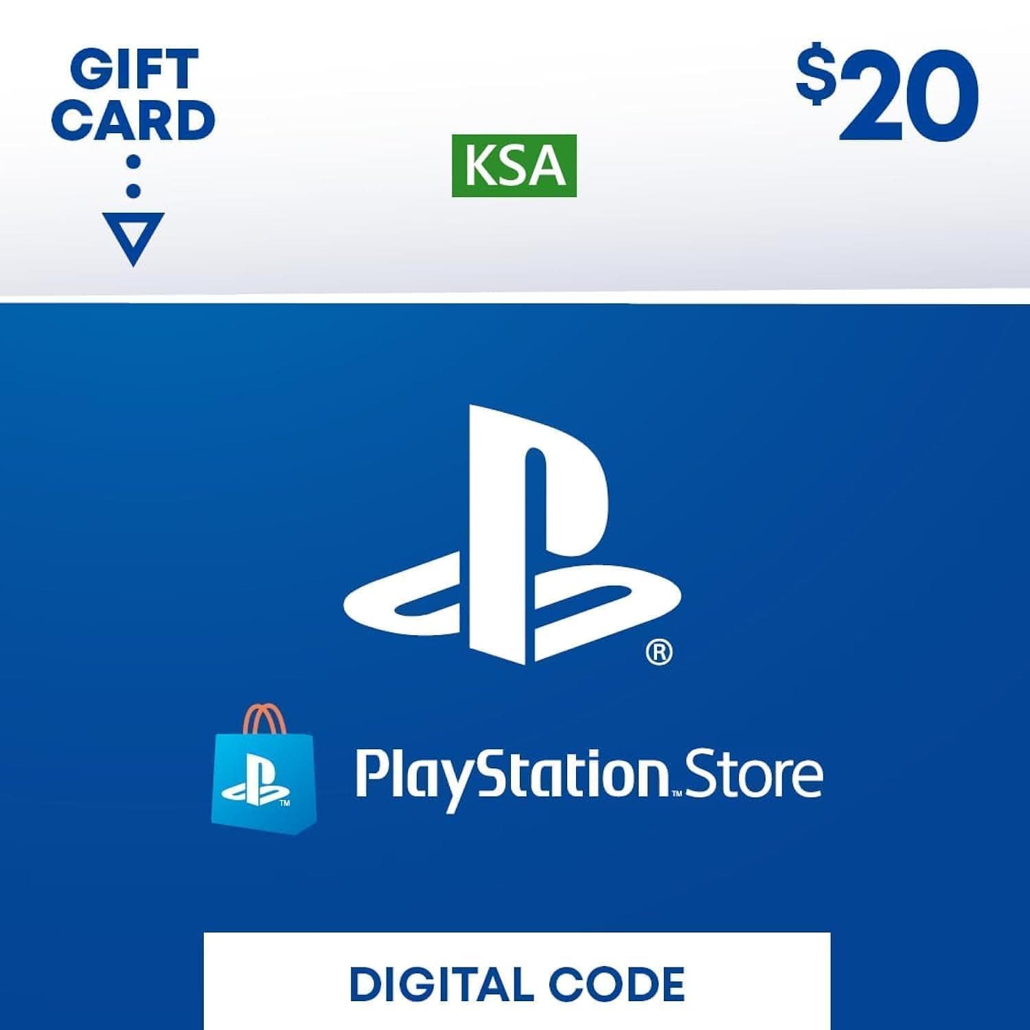 PlayStation Network Top up Card $20 [KSA Account] [Digital Code]