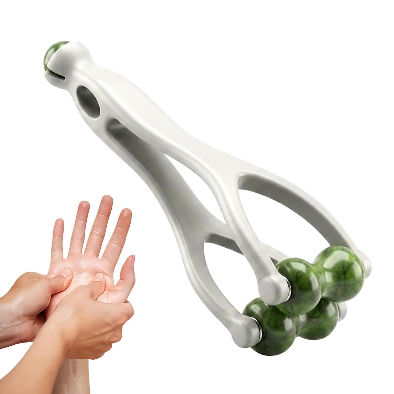 Finger Massager Roller Jade Stone Handheld Portable Relaxation | Finger and Hand Massage Tools for Women Home Travel Office Dormitory Business Trip
