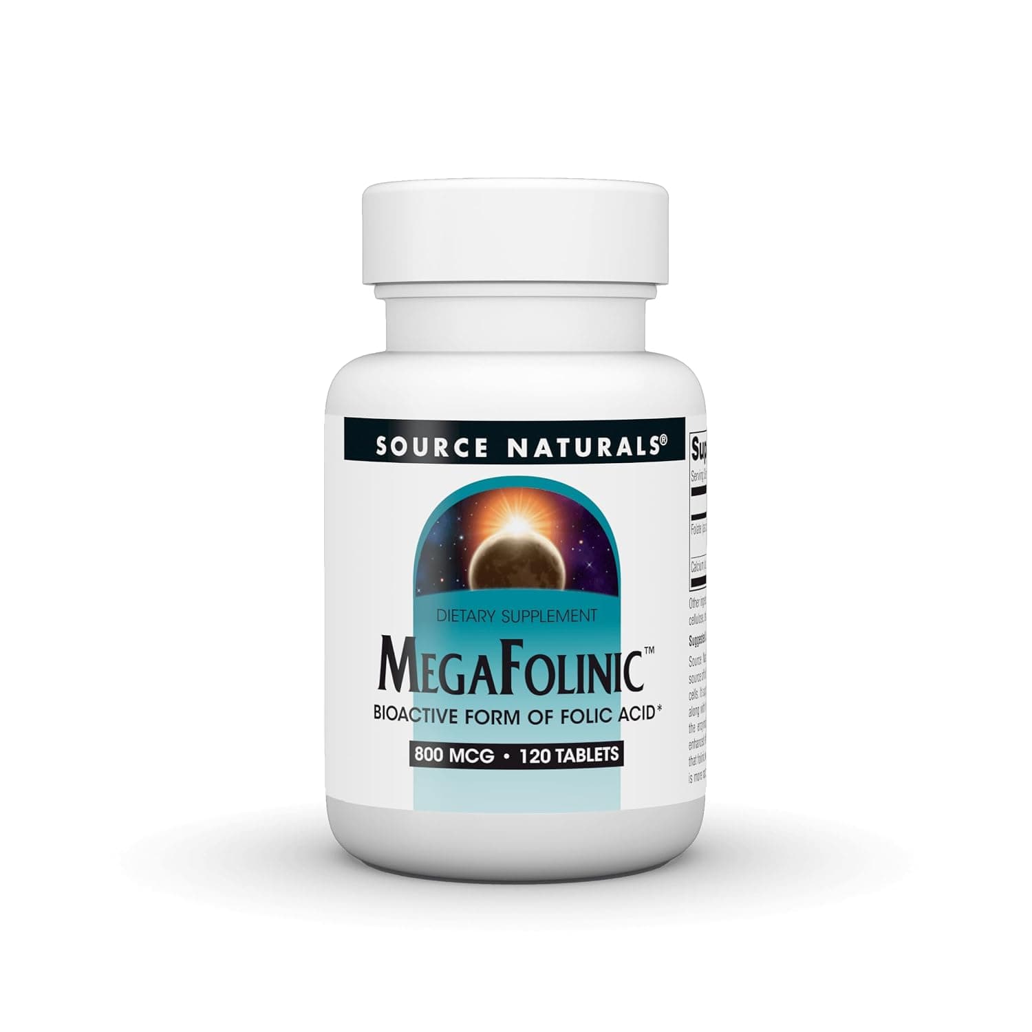 Source Naturals Mega Folinic 120 Tablets (800mcg)