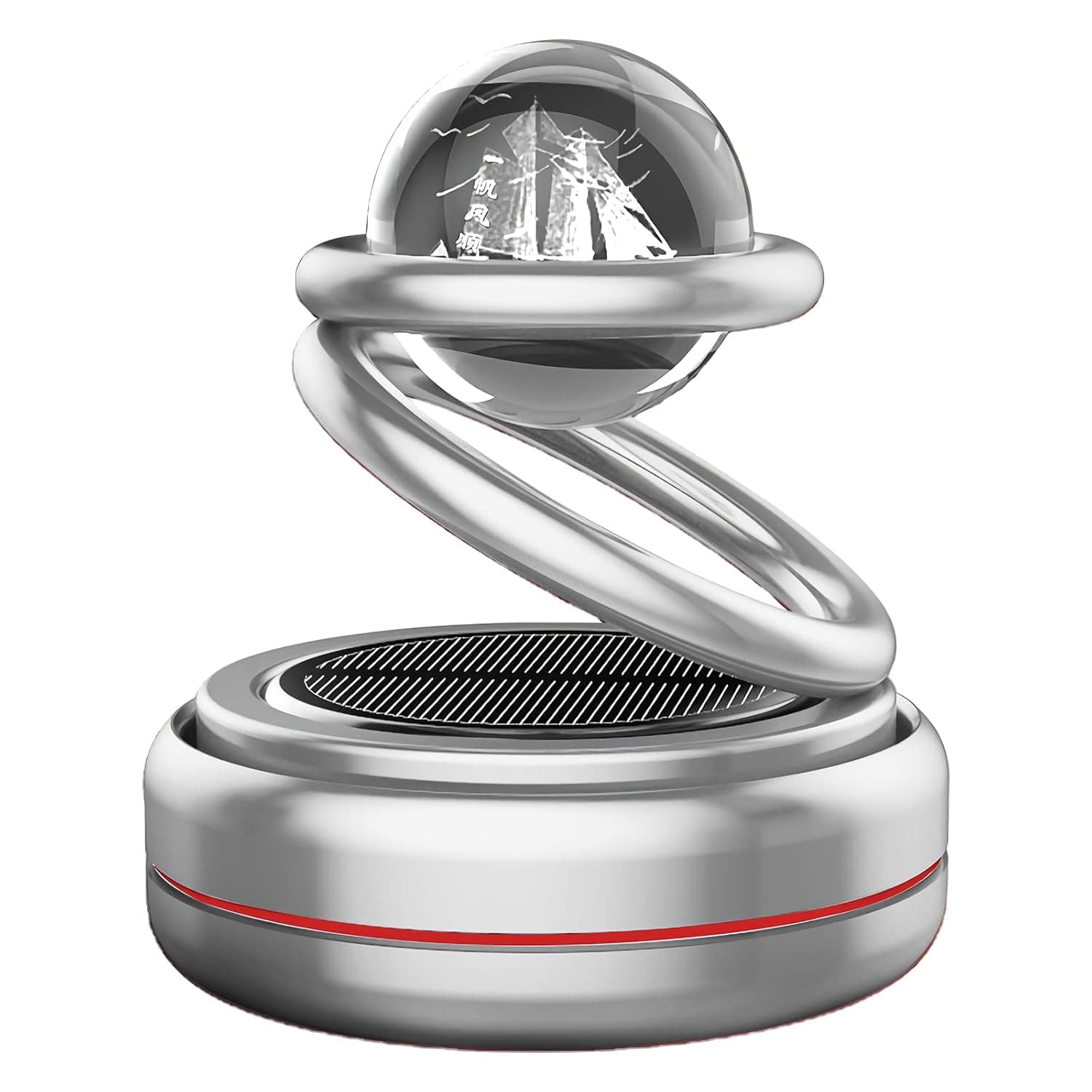Car Air Freshener, Aerbee Solar Powered Air Purifier Car Interior Autorotation Decoration Accessories, Car Aroma Diffuser Aromatherapy Solar Rotating Incense Diffuser for Car Home Office Ornament
