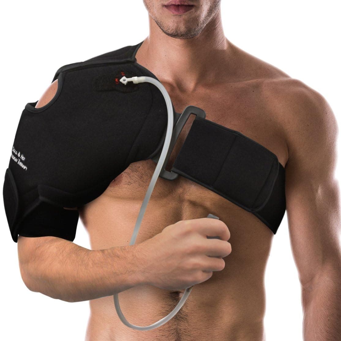 NatraCure Cold/Hot Shoulder Ice Pack Wrap, Shoulder Brace for Pain Relief - Cool or Heating Pad for Rotator Cuff Injuries, Surgery, Football, Baseball, Volleyball, Basketball, Golf, Softball - 6032