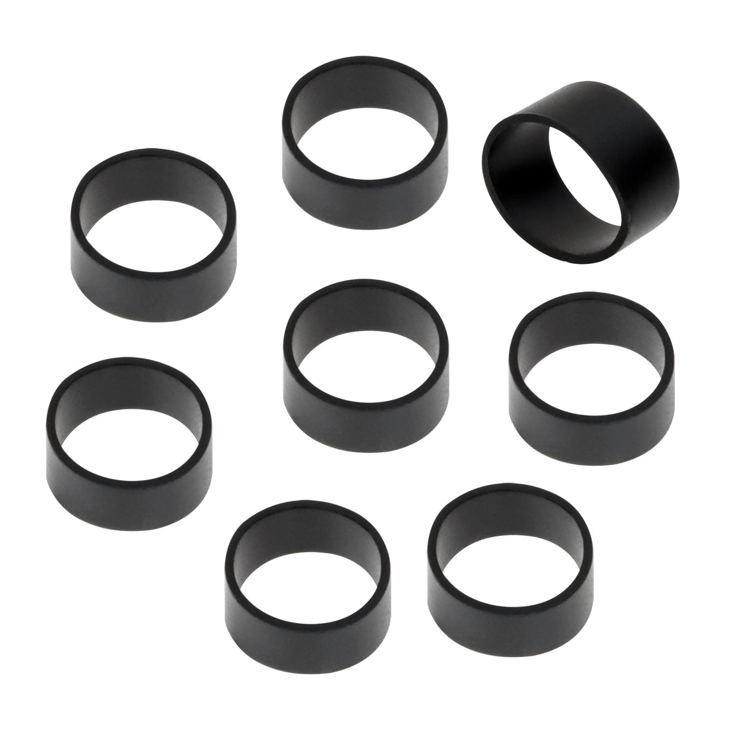 ONLYKXY 200 Pieces Black Mini Silicone Cable Ties 0.3 inch Diameter Flat Rubber Bands Elastic Bands Supplies Reusable Rubber Rings Thick Rubber Bands for School Home or Office Elasticity Coil Ring